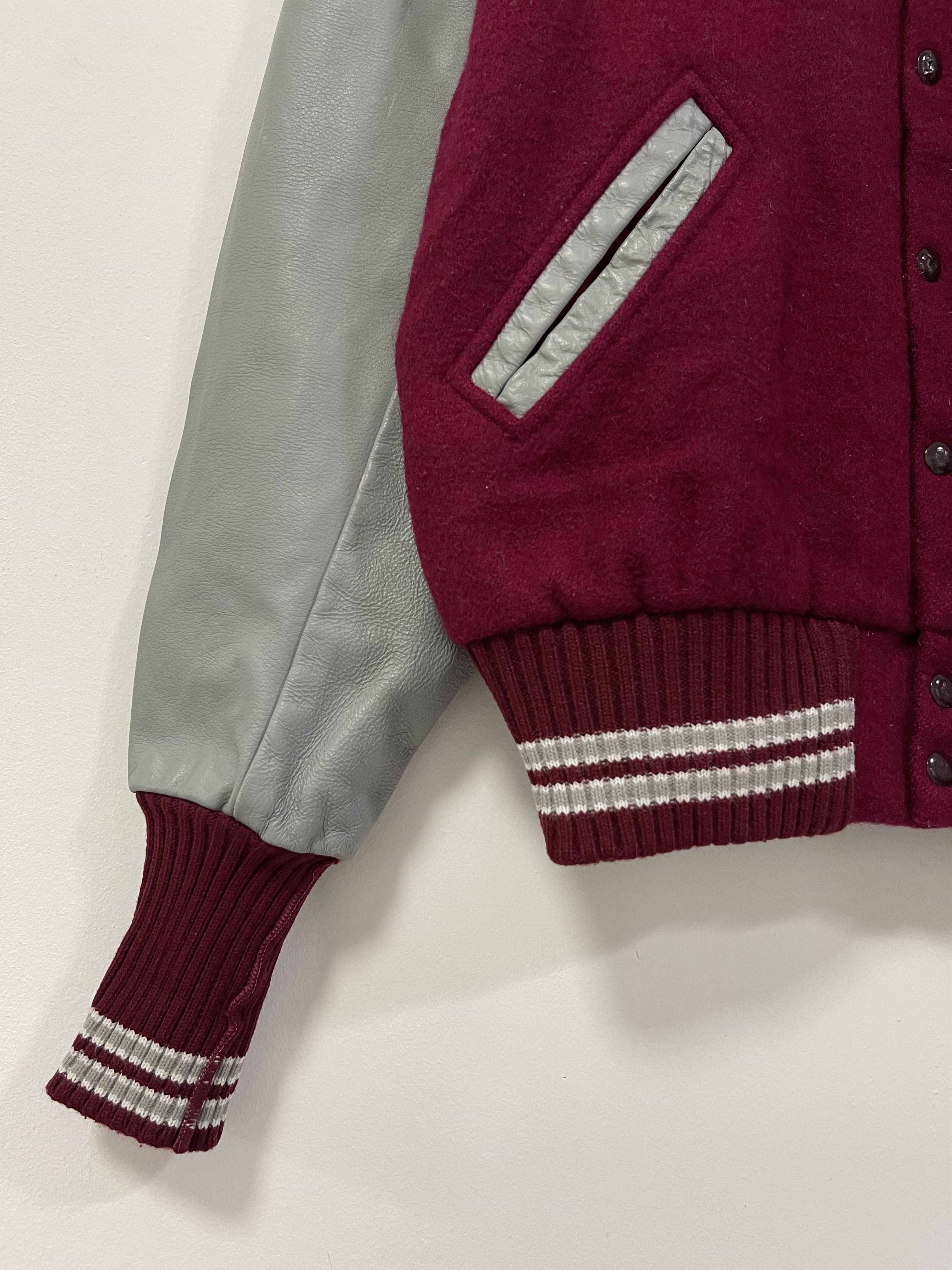 Vintage Vintage Allion Wool Sleeve Leather Varsity Jacket Size US M / EU 48-50 / 2 - 5 Thumbnail