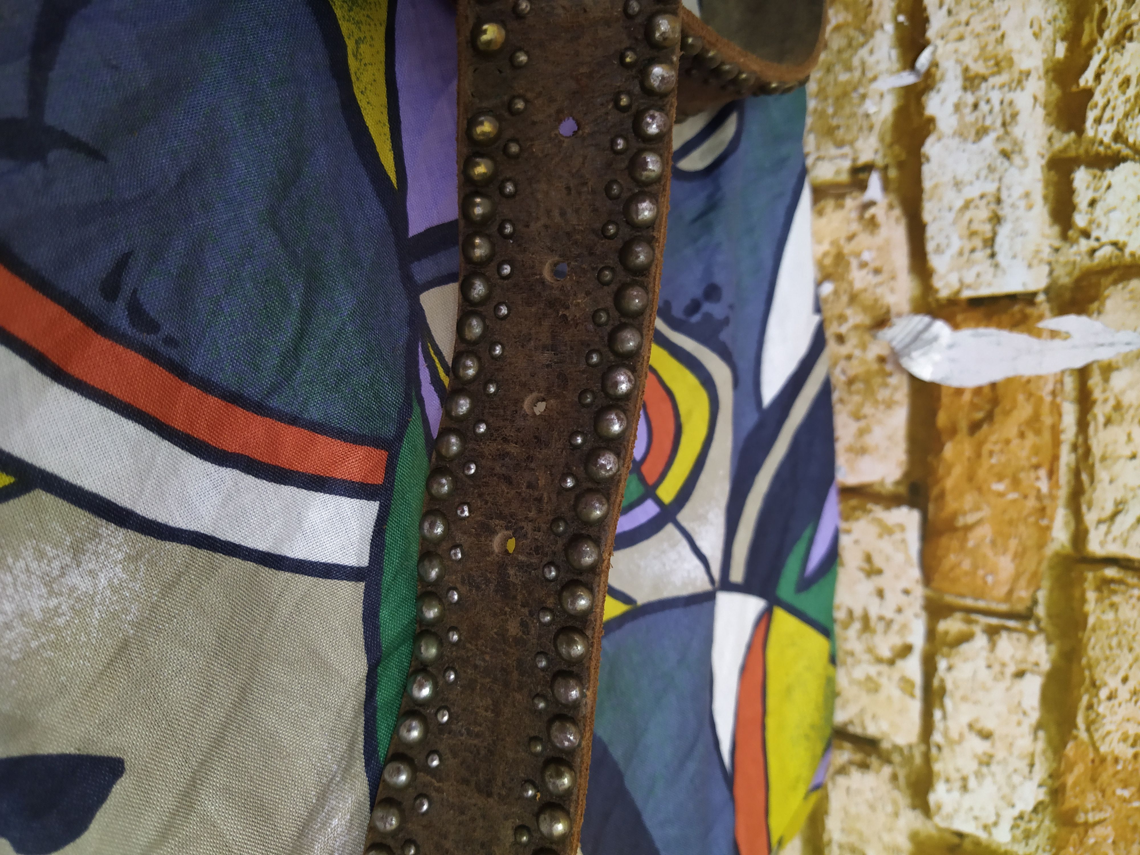 Japanese Brand × Leather AMBIENT LEATHER BELT STUDDED (B475) Size ONE SIZE - 4 Thumbnail