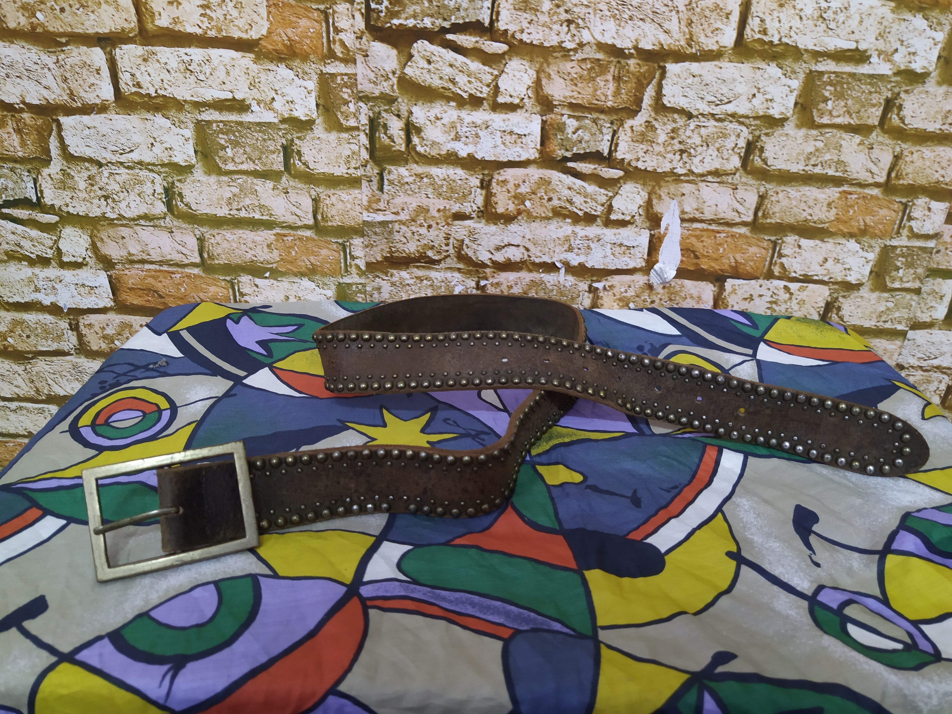 Japanese Brand × Leather AMBIENT LEATHER BELT STUDDED (B475) Size ONE SIZE - 1 Thumbnail
