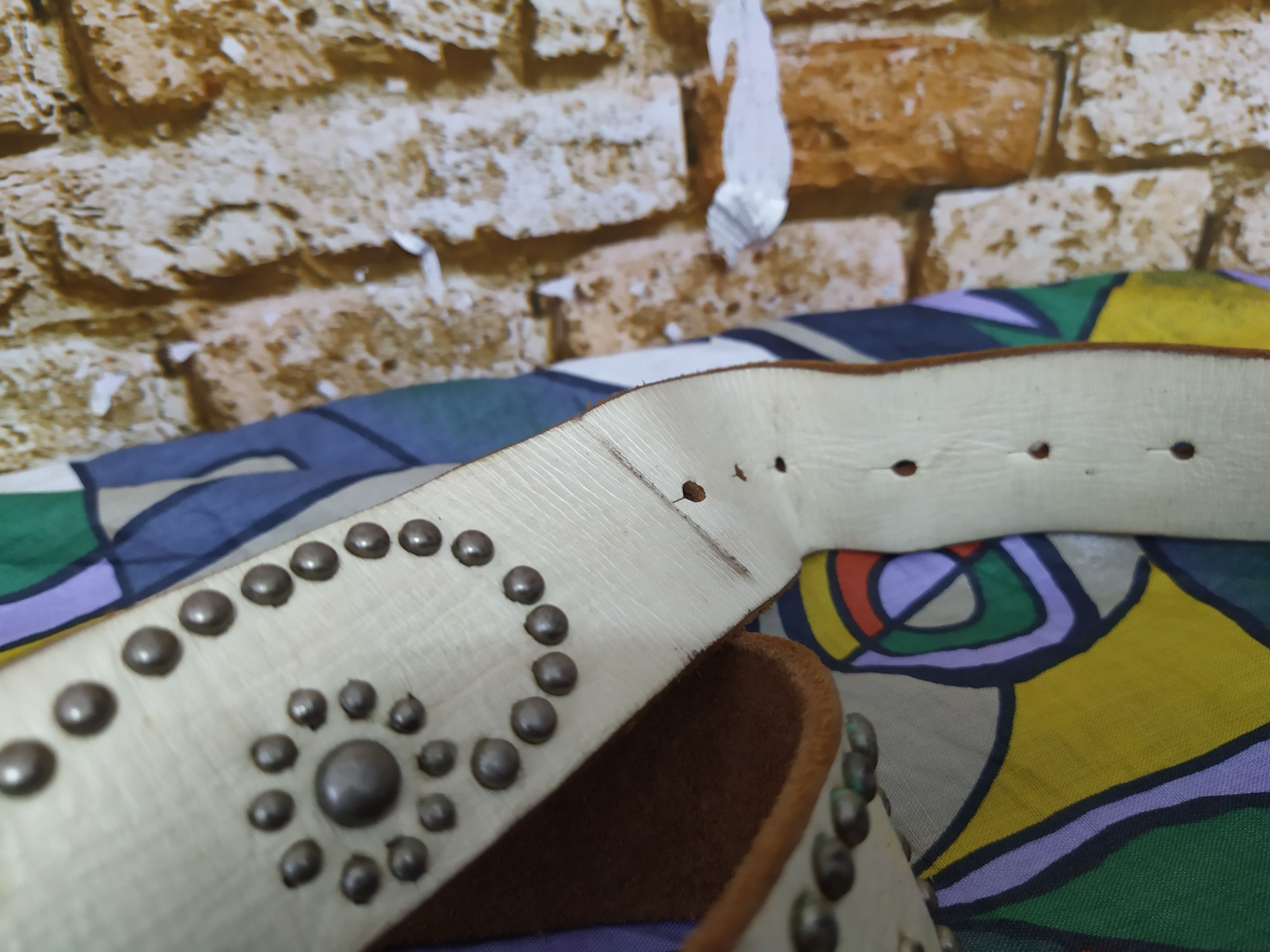 Japanese Brand × Leather DIABLO JAPAN LEATHER BELT STUDDED (B473) Size ONE SIZE - 3 Thumbnail