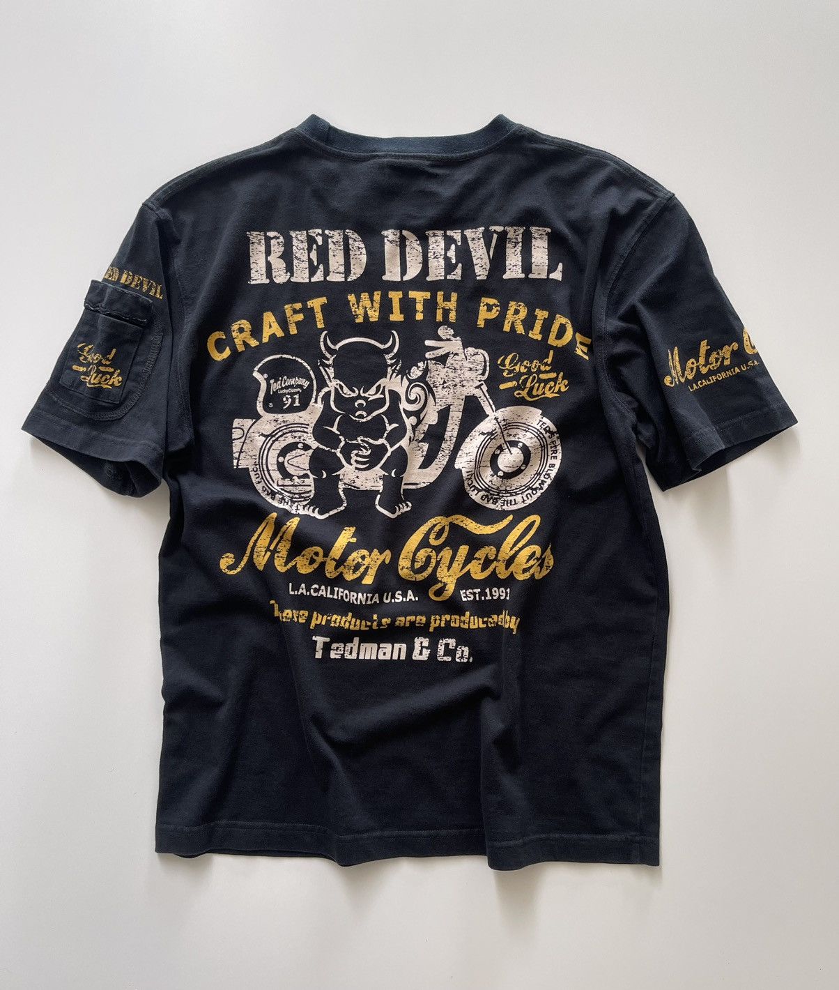 Tedman Vintage Red Devil TedMan & Co Motor Cycle Shirt Size US M / EU 48-50 / 2 - 2 Thumbnail