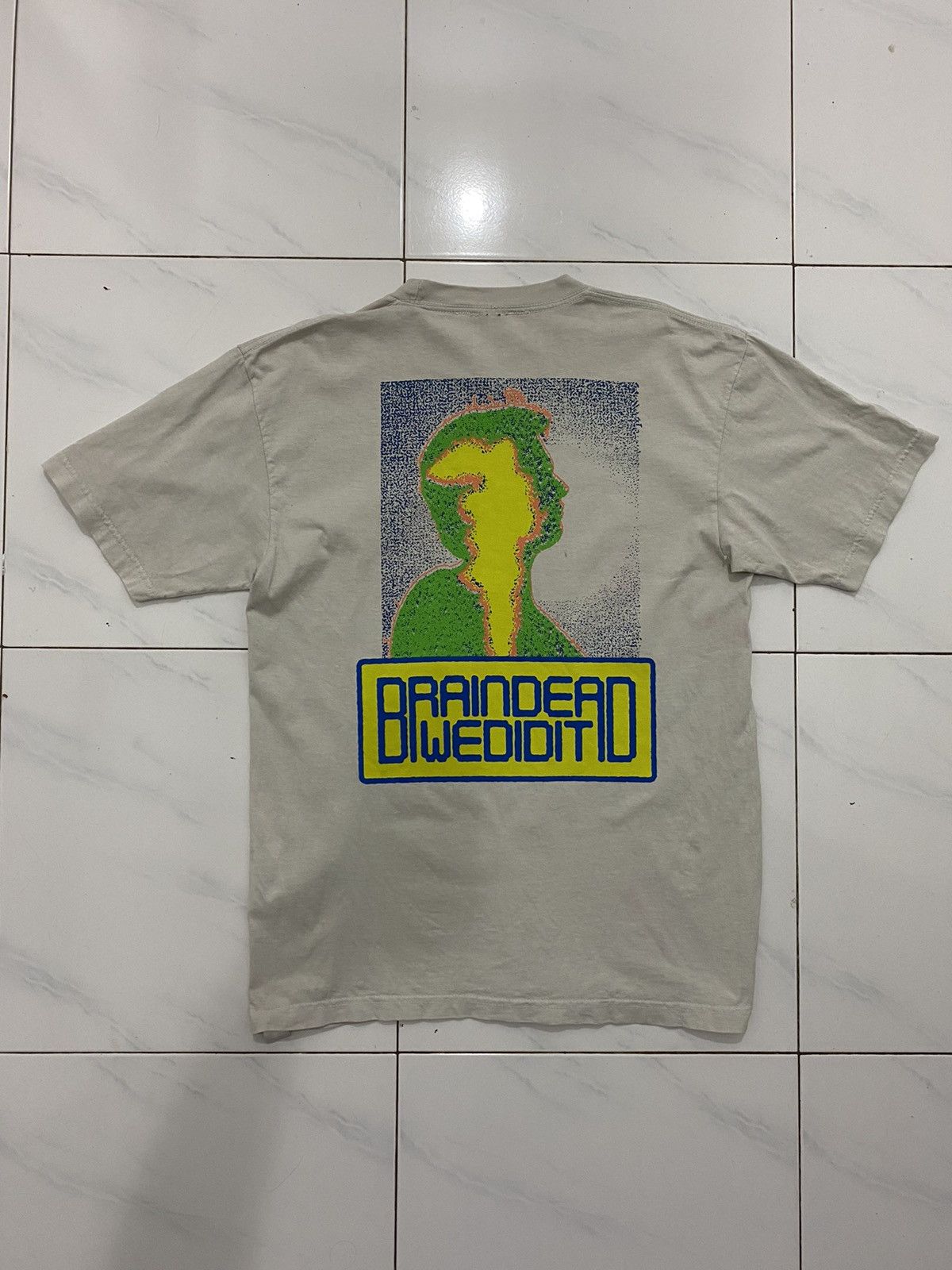 image of Brain Dead X Wedidit,in Memory Of Joseph Carey Merrick Tee in Light Cloud, Men's (Size Medium)