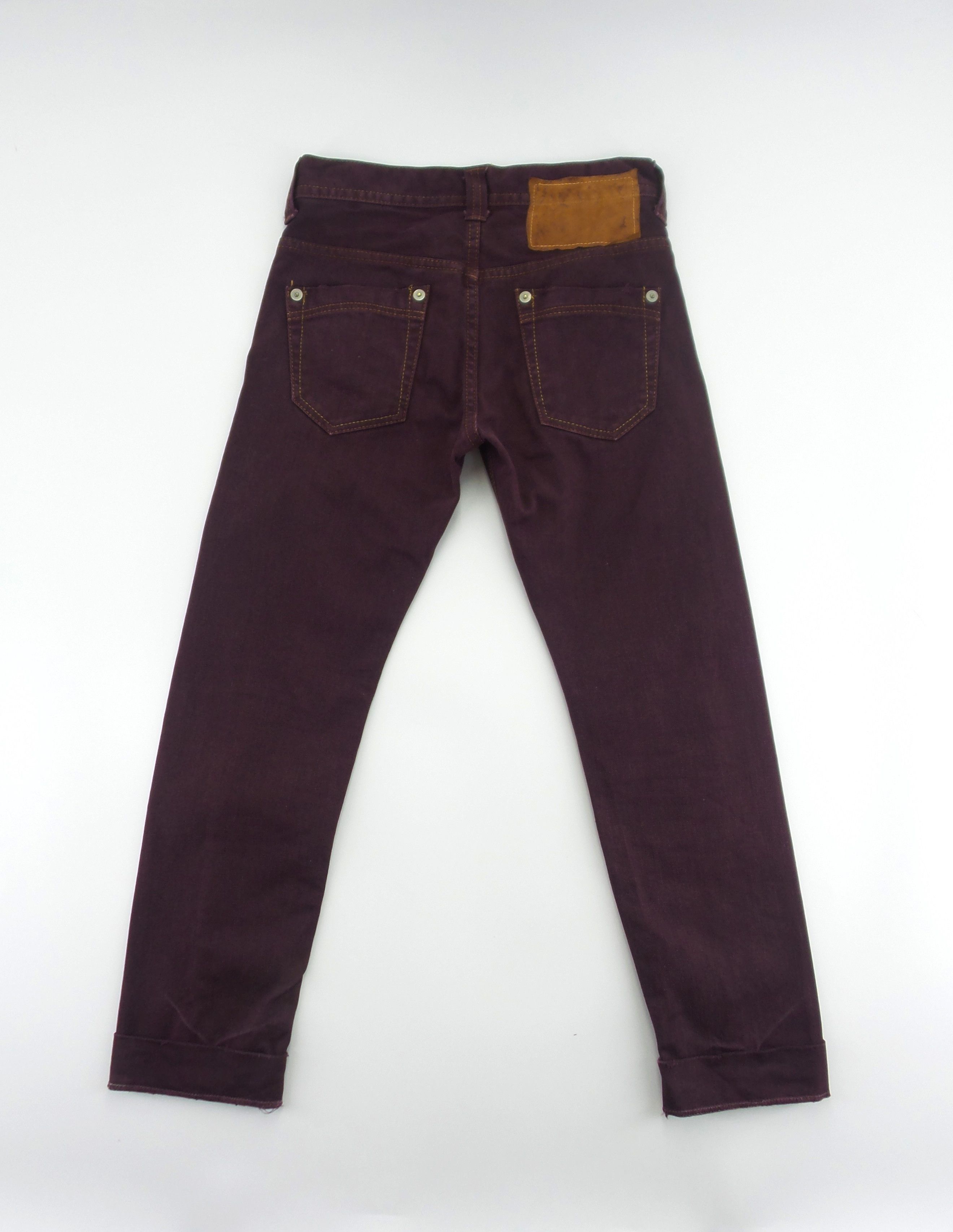 Japanese Brand Domingo Purple Button Fly Jeans W25xL35.5 Size US 26 / EU 42 - 6 Thumbnail