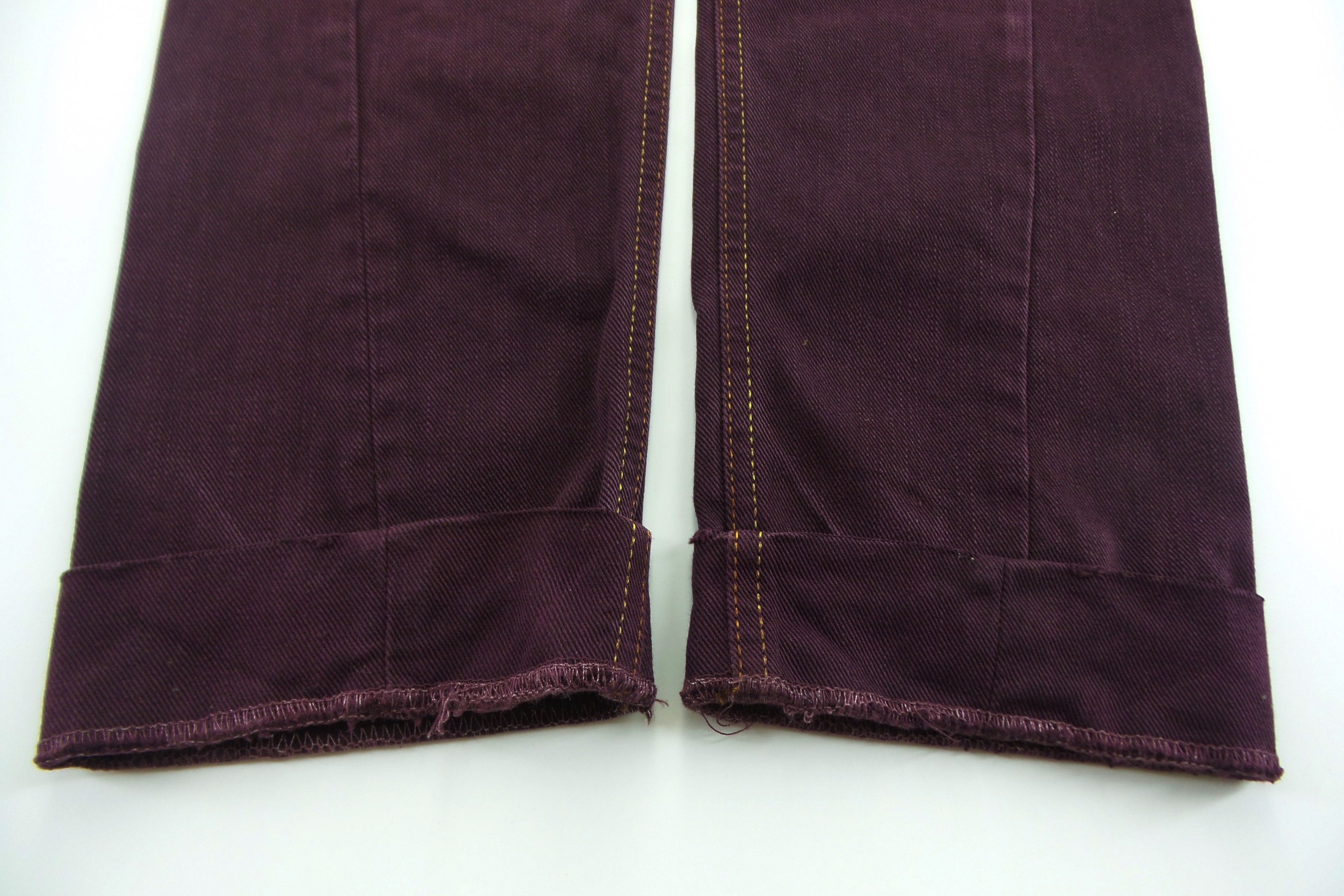 Japanese Brand Domingo Purple Button Fly Jeans W25xL35.5 Size US 26 / EU 42 - 5 Thumbnail