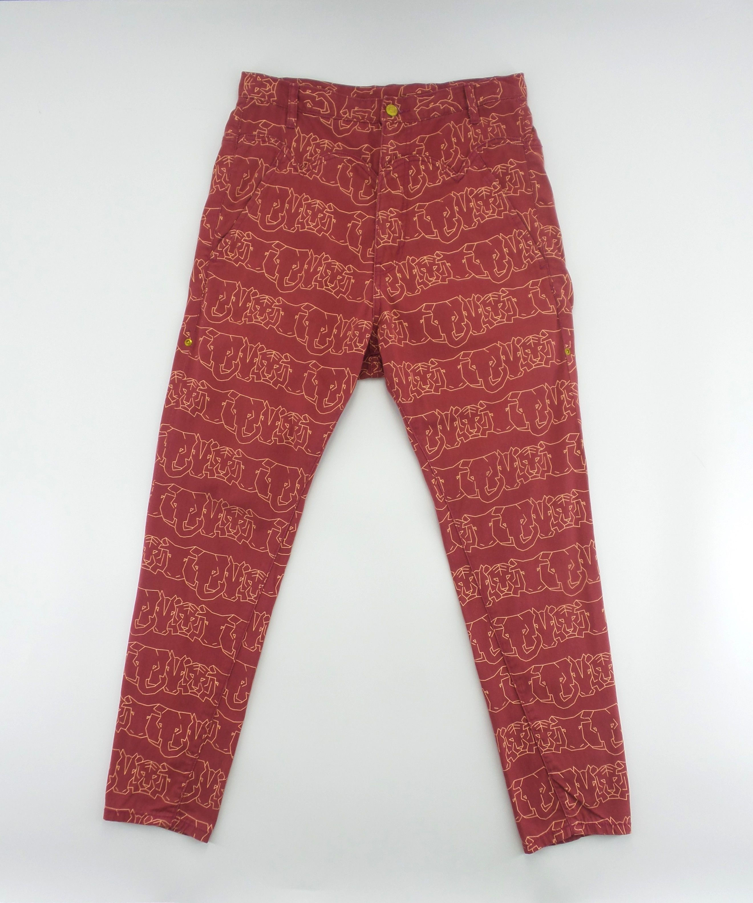 Designer × Issey Miyake × mercibeaucoup Mercibeaucoup Animals Prints Light Weight Pants W30xL39.5 Size US 30 / EU 46 - 1 Thumbnail