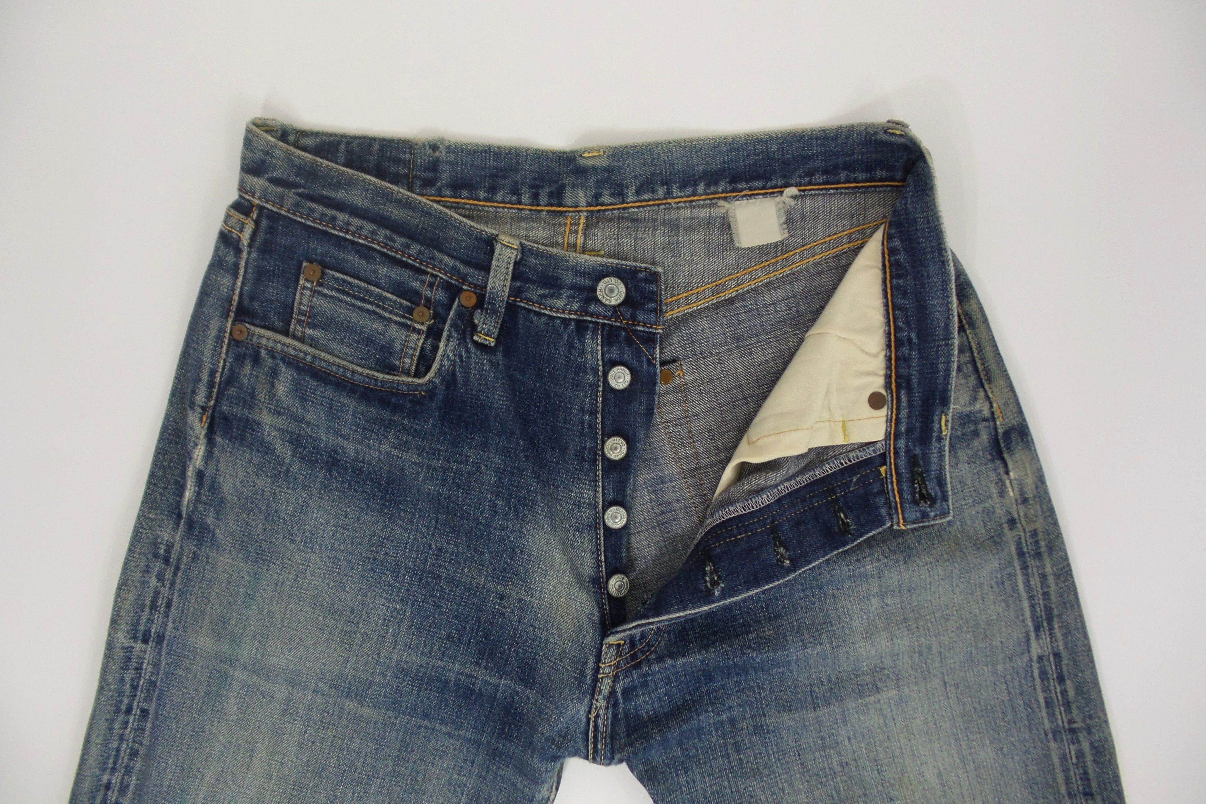 Japanese Brand Dude Ranch Stonewashed Selvedge Jeans W31xL42 Size US 31 - 2 Thumbnail