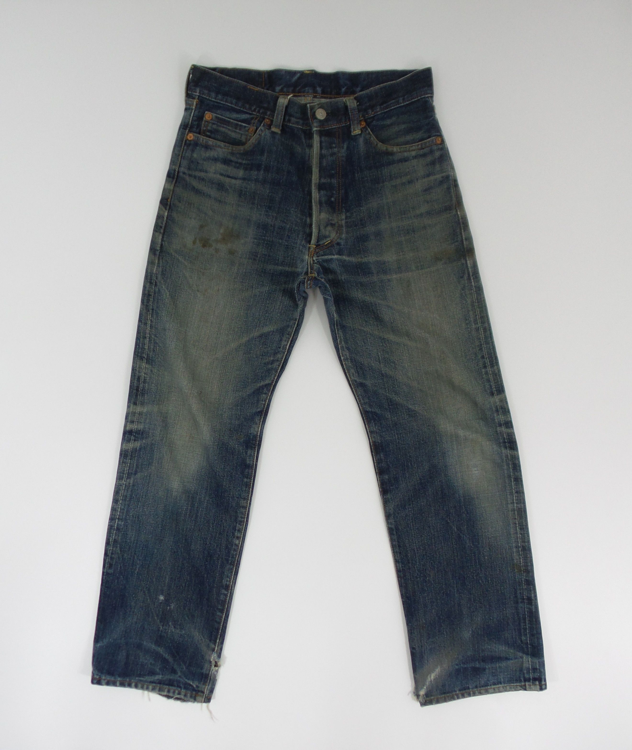 Japanese Brand People & Co. Stonewashed Selvedge Jeans W29xL39 Size US 29 - 1 Thumbnail