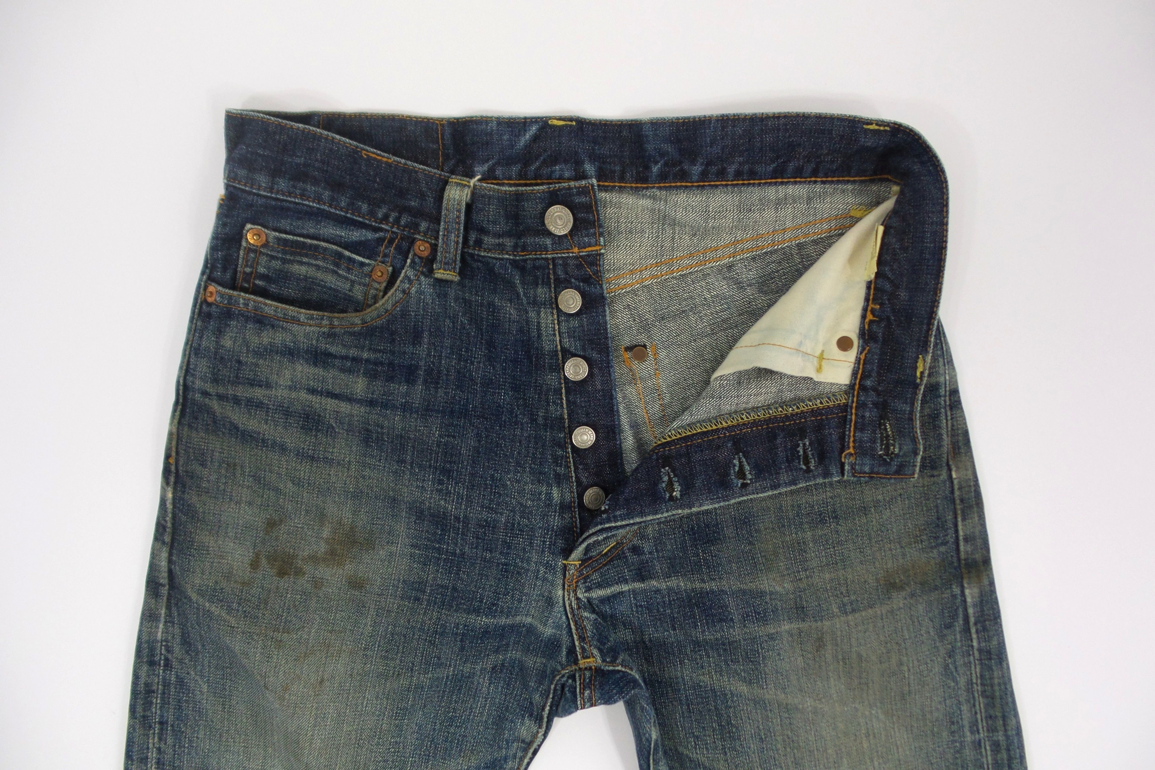 Japanese Brand People & Co. Stonewashed Selvedge Jeans W29xL39 Size US 29 - 2 Thumbnail