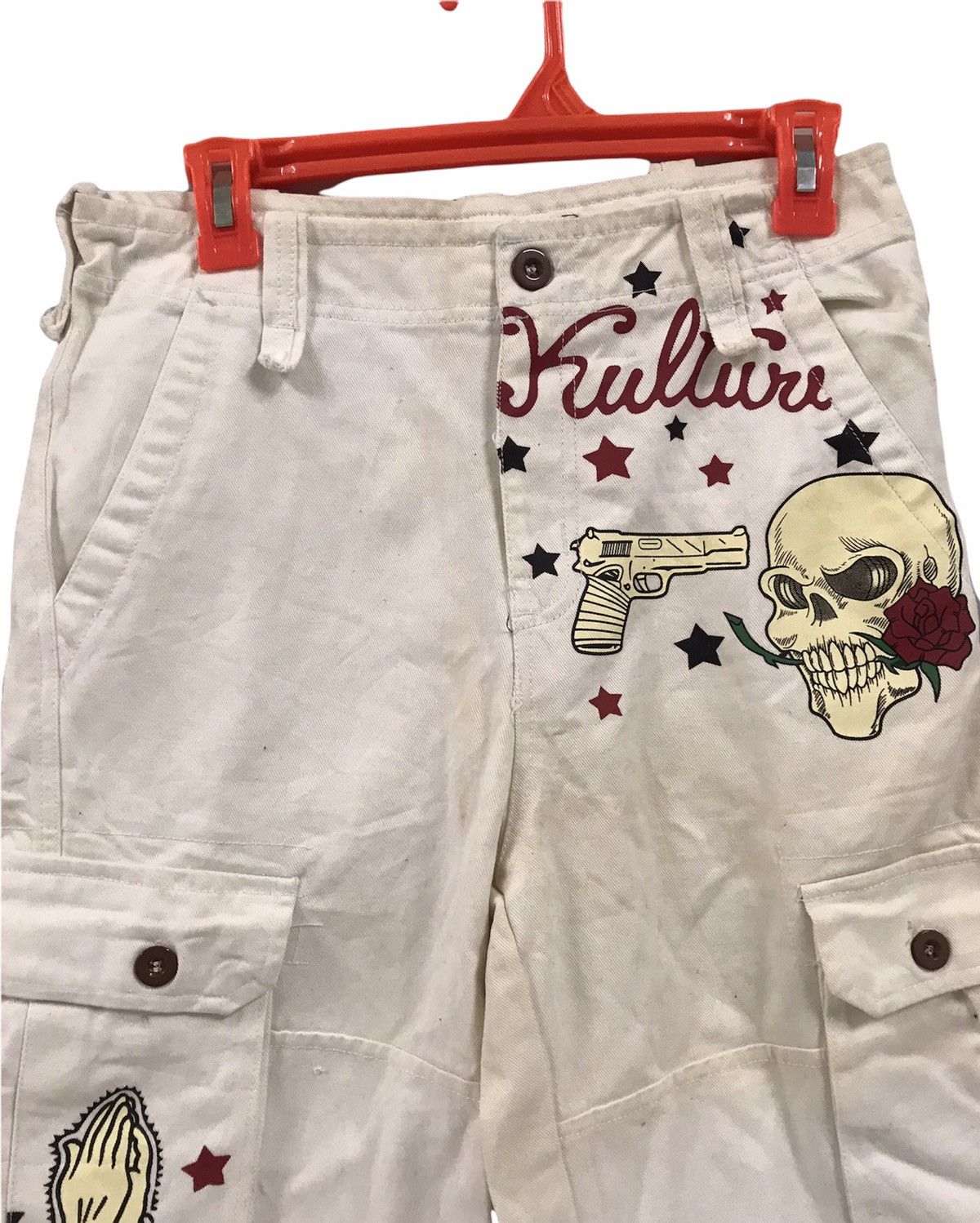 Designer × Japanese Brand Kulture Skull Short Multipocket Pant Size US 29 - 4 Thumbnail