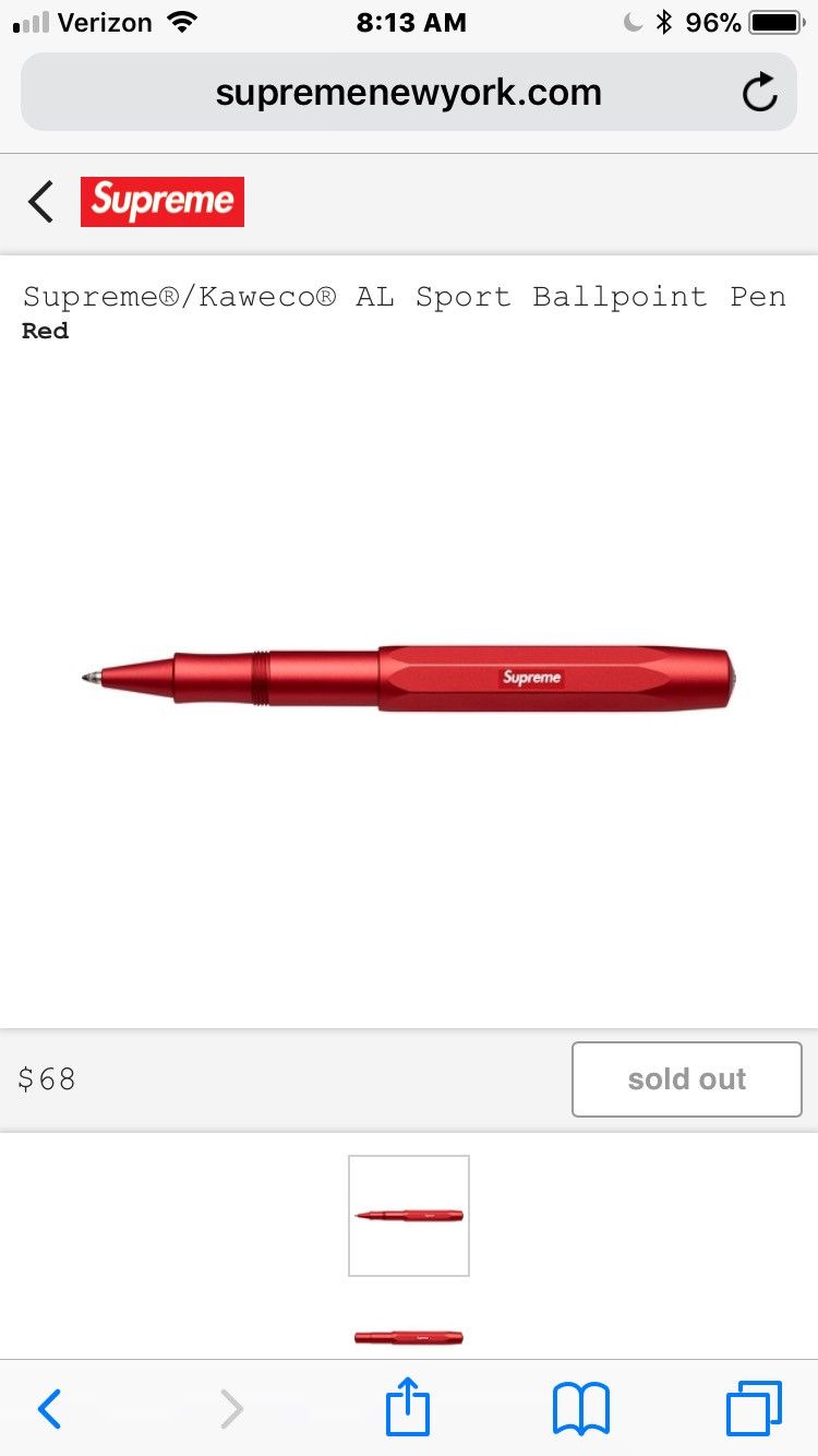 Supreme Kaweco AL Sport Ballpoint Pen | Grailed