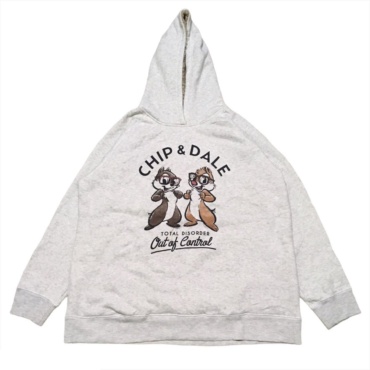 image of Cartoon Network Chip And Dale Hoodie Sweater in Grey, Men's (Size XL)