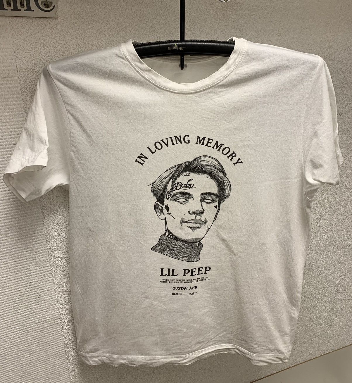 Lil Peep LIL PEEP in loving memory white t-shirt 1996-2017 M sz Size US M / EU 48-50 / 2 - 1 Thumbnail