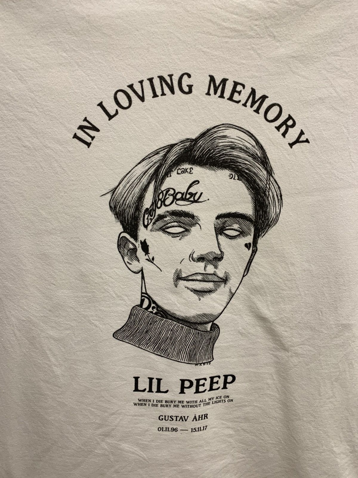Lil Peep LIL PEEP in loving memory white t-shirt 1996-2017 M sz Size US M / EU 48-50 / 2 - 2 Thumbnail