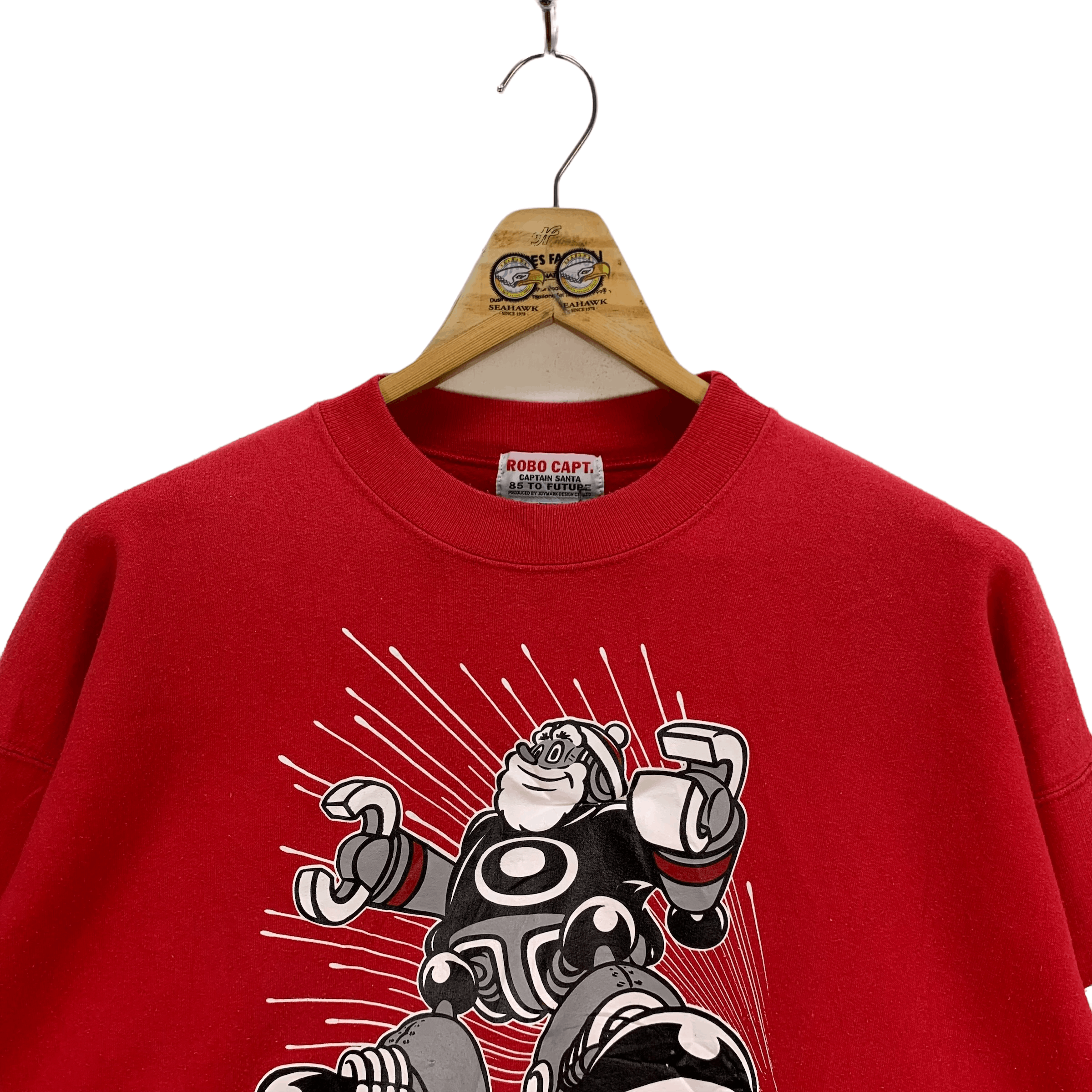 Hanes Captain Santa Robo Capt Printed Red Sweatshirts #4098-142 Size US L / EU 52-54 / 3 - 2 Thumbnail