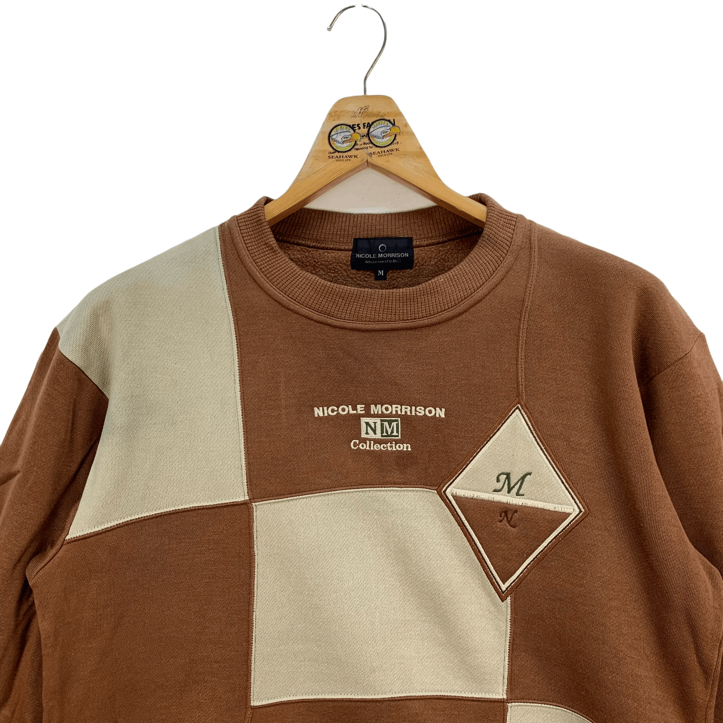 Japanese Brand Nicole Morrison Collection Colorblock Sweatshirts #4072-141 Size US M / EU 48-50 / 2 - 2 Thumbnail