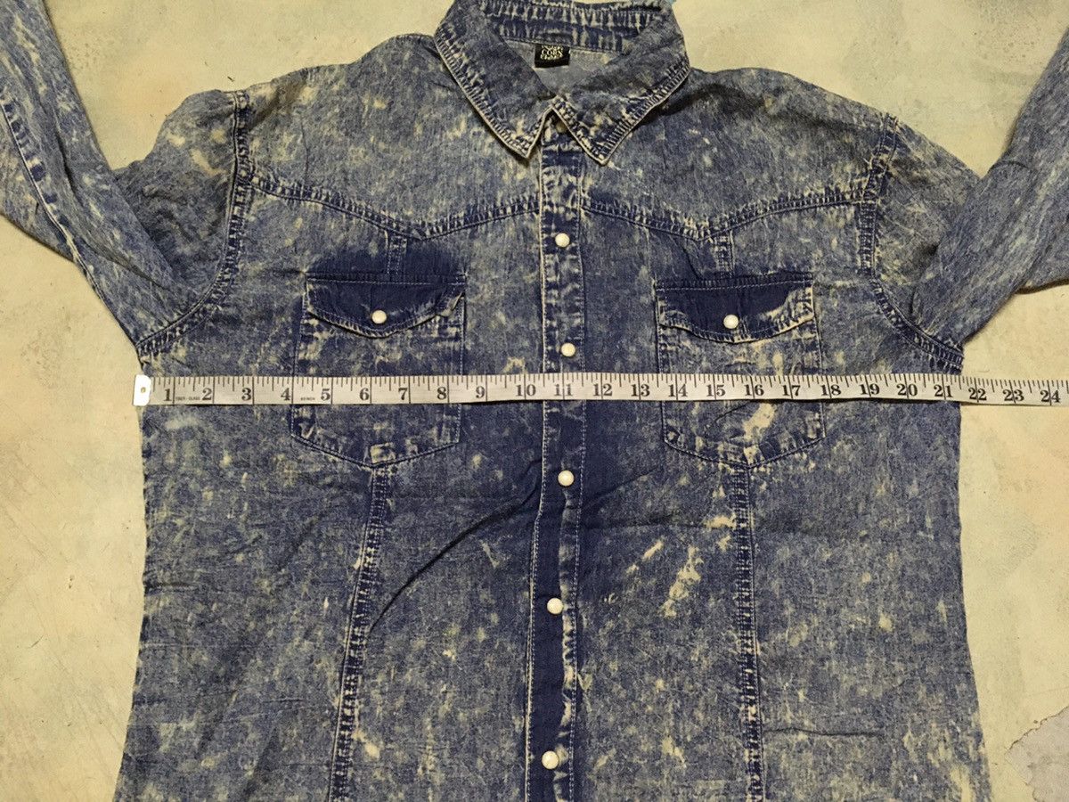 Japanese Brand Acid Wash Distressed Style Button Up Shirt Size US XL / EU 56 / 4 - 6 Thumbnail