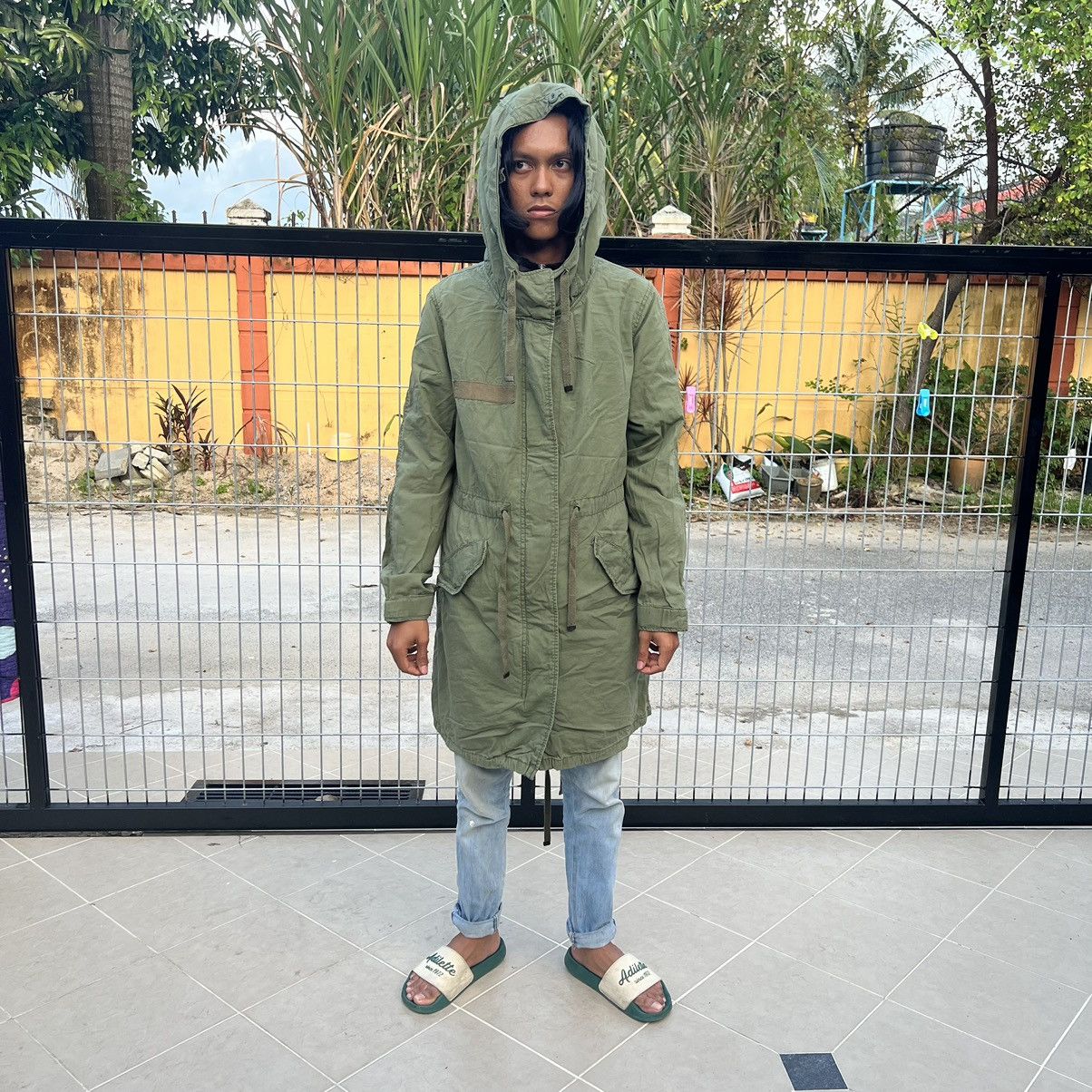 Japanese Brand Top Shop Olive Green Army Parka Military Style Jacket Size US L / EU 52-54 / 3 - 16 Thumbnail