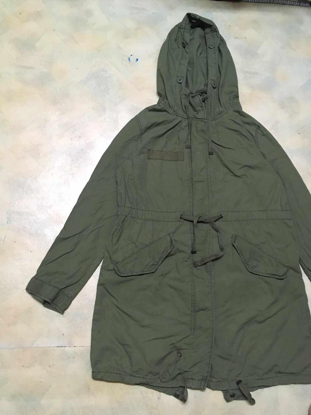 Japanese Brand Top Shop Olive Green Army Parka Military Style Jacket Size US L / EU 52-54 / 3 - 2 Thumbnail