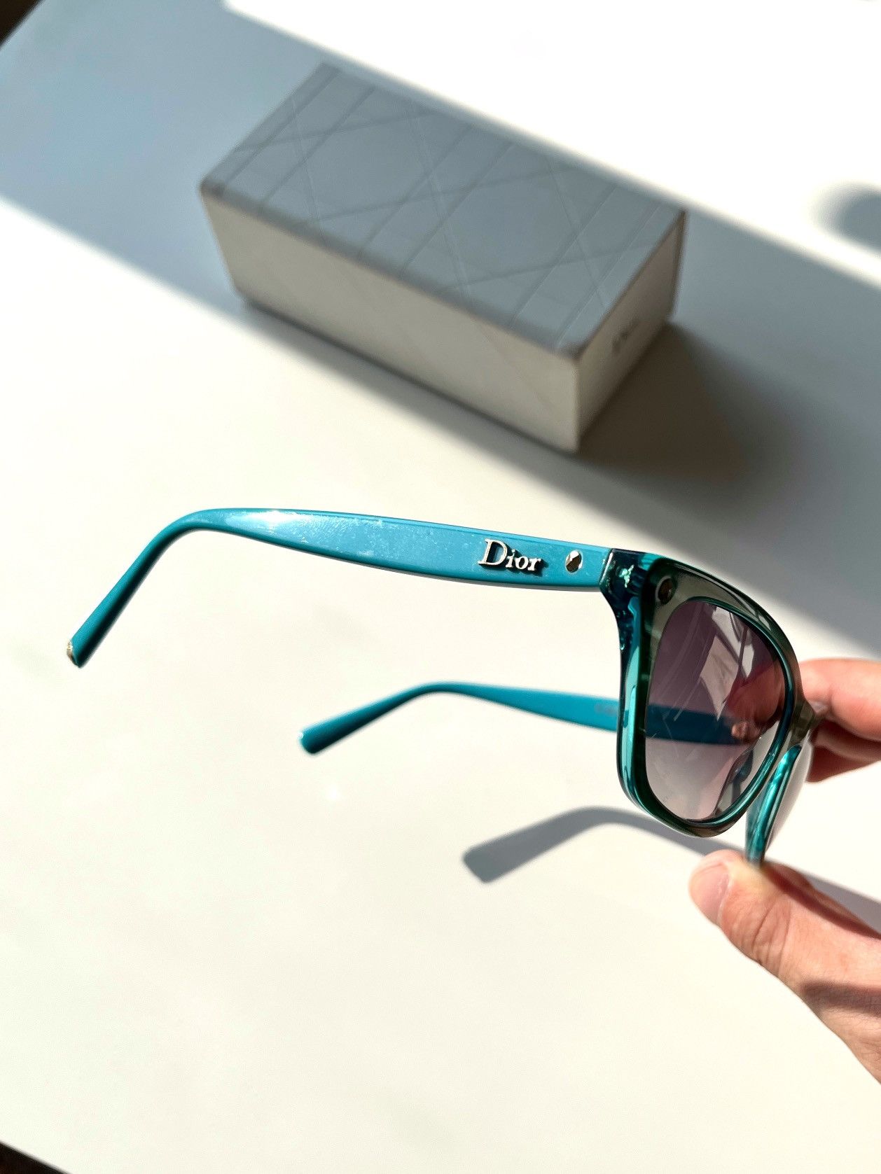 Dior ★0% TAX★ DIOR GALLIANO LES MARQUISES HATUTAA TEAL SUNGLASSES Size ONE SIZE - 2 Thumbnail