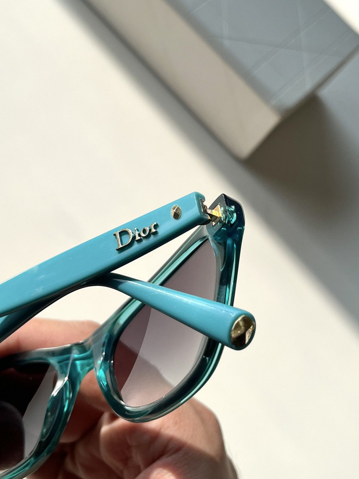 Dior ★0% TAX★ DIOR GALLIANO LES MARQUISES HATUTAA TEAL SUNGLASSES Size ONE SIZE - 3 Thumbnail