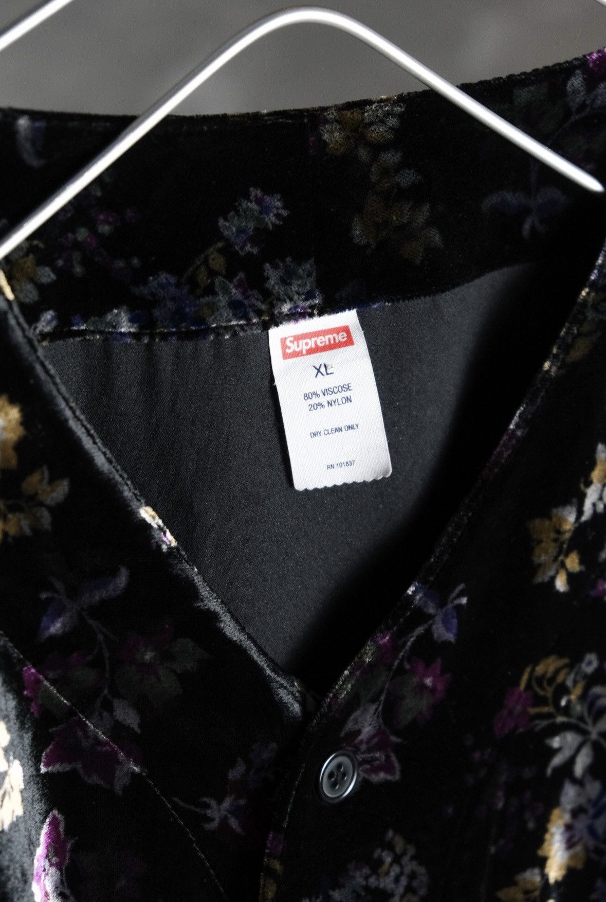 Supreme Supreme floral velour jersey F/W 19 Size US XL / EU 56 / 4 - 2 Thumbnail