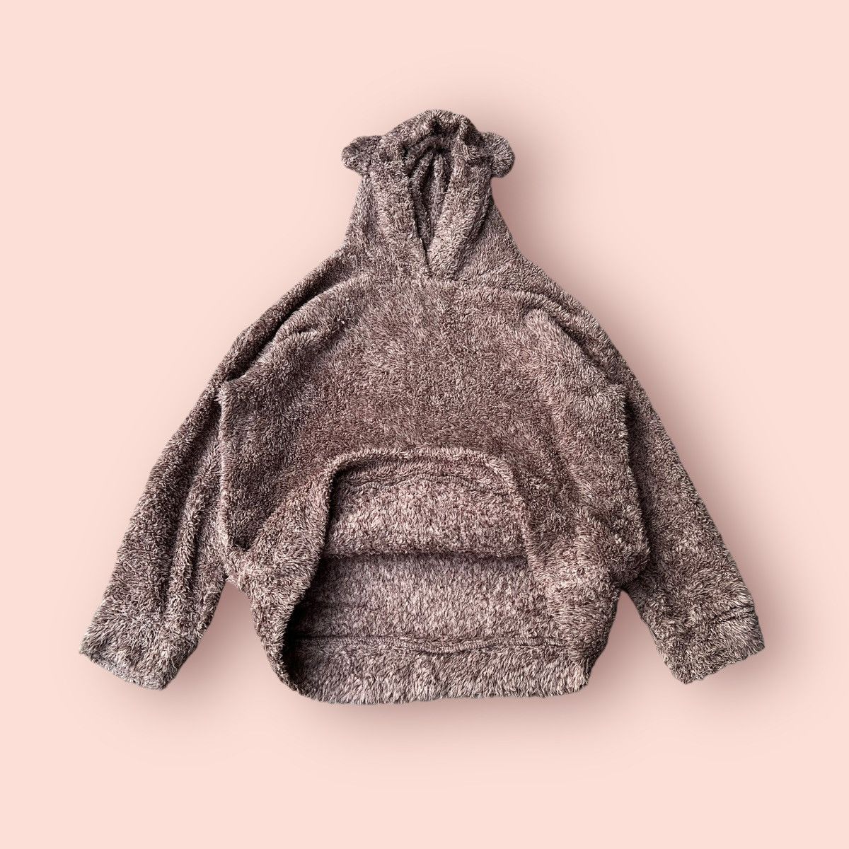 GU × Issey Miyake × Ne-Net VINTAGE GU FLUFFY FLEECE BEAR EARS PULLOVER HOODIE SWEATER Size L / US 10 / IT 46 - 4 Thumbnail