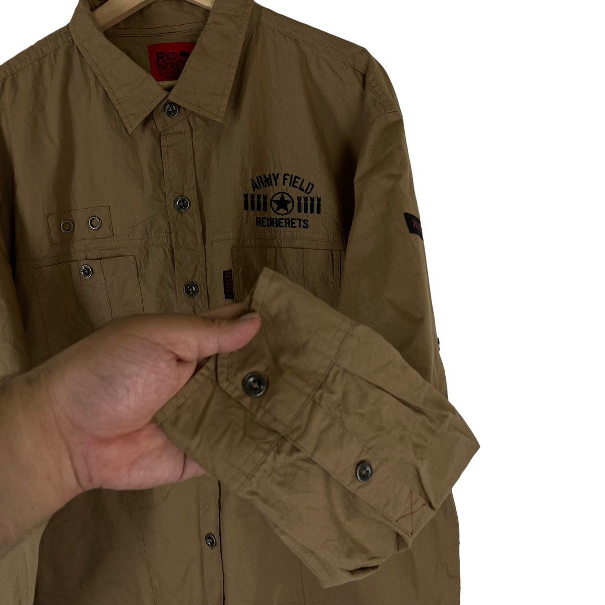 Japanese Brand VINTAGE RED BERETS CARGO MULTI POCKET JACKET ISSEY MIYAKE Size US XL / EU 56 / 4 - 10 Thumbnail