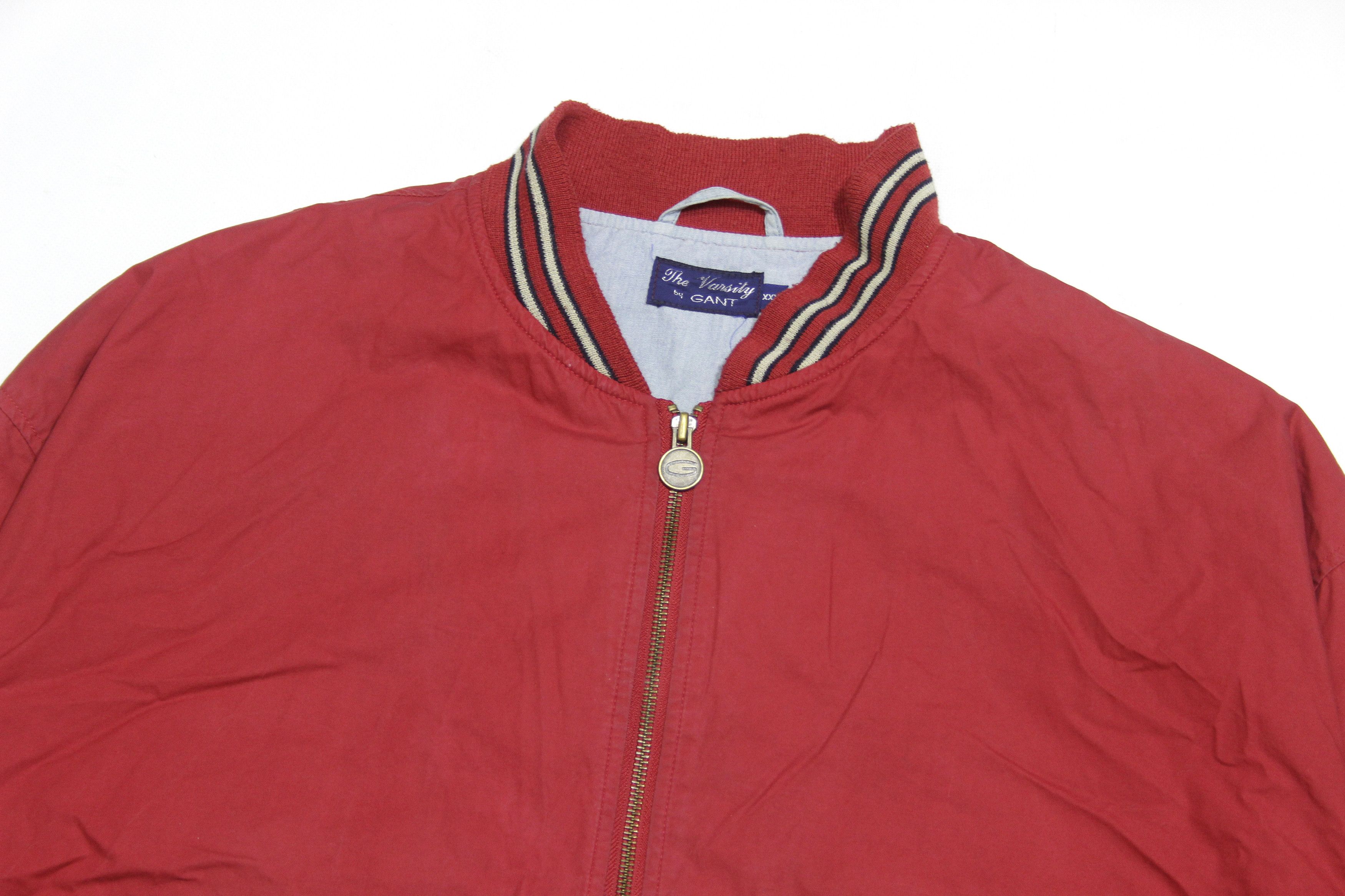 Gant 90S USA Big Logo Varsity Red Bomber Jacket Size US XXL / EU 58 / 5 - 4 Thumbnail