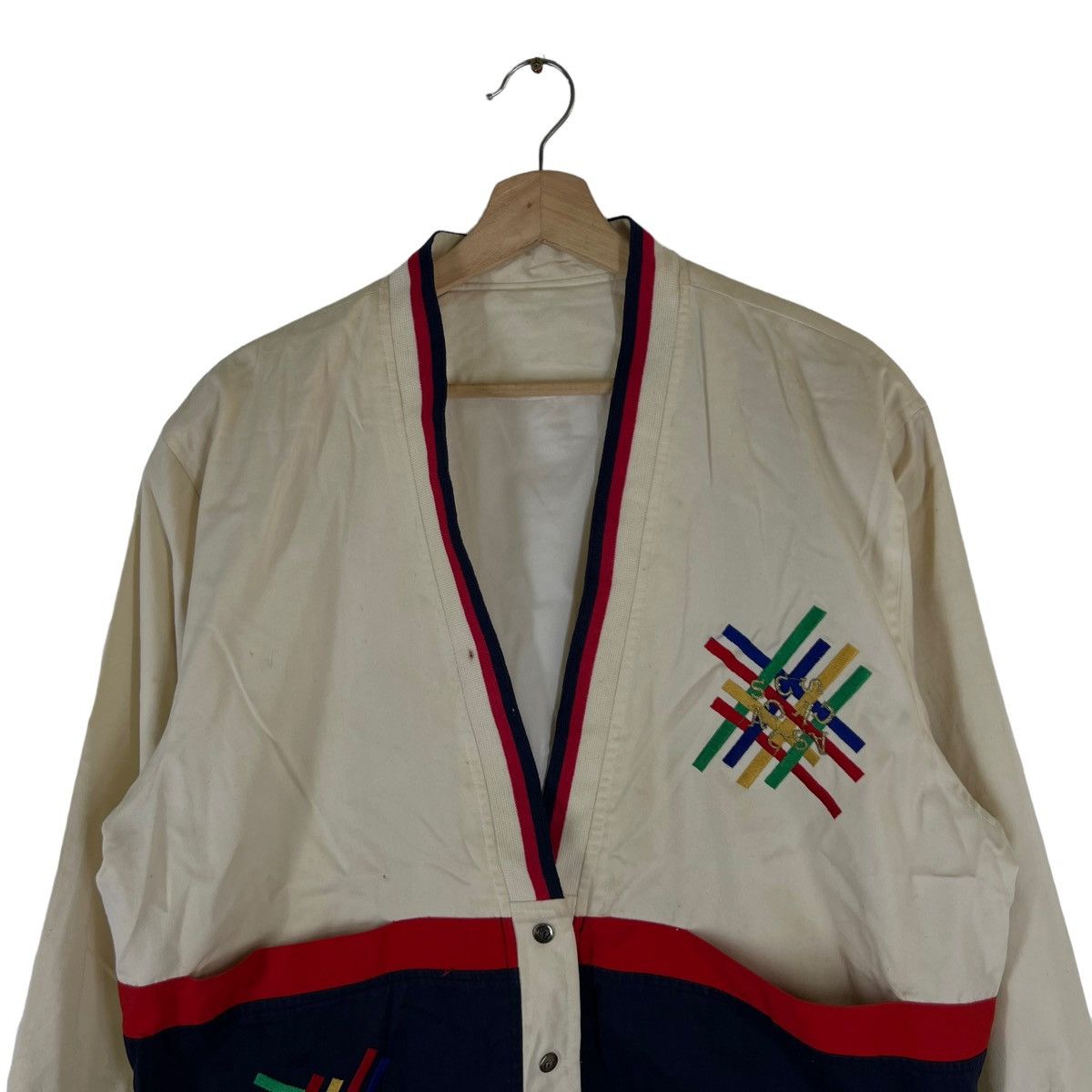 Japanese Brand VINTAGE LIGHT CARDIGAN MIX COLOUR JAPAN MADE RILEX WEAR Size US M / EU 48-50 / 2 - 3 Thumbnail