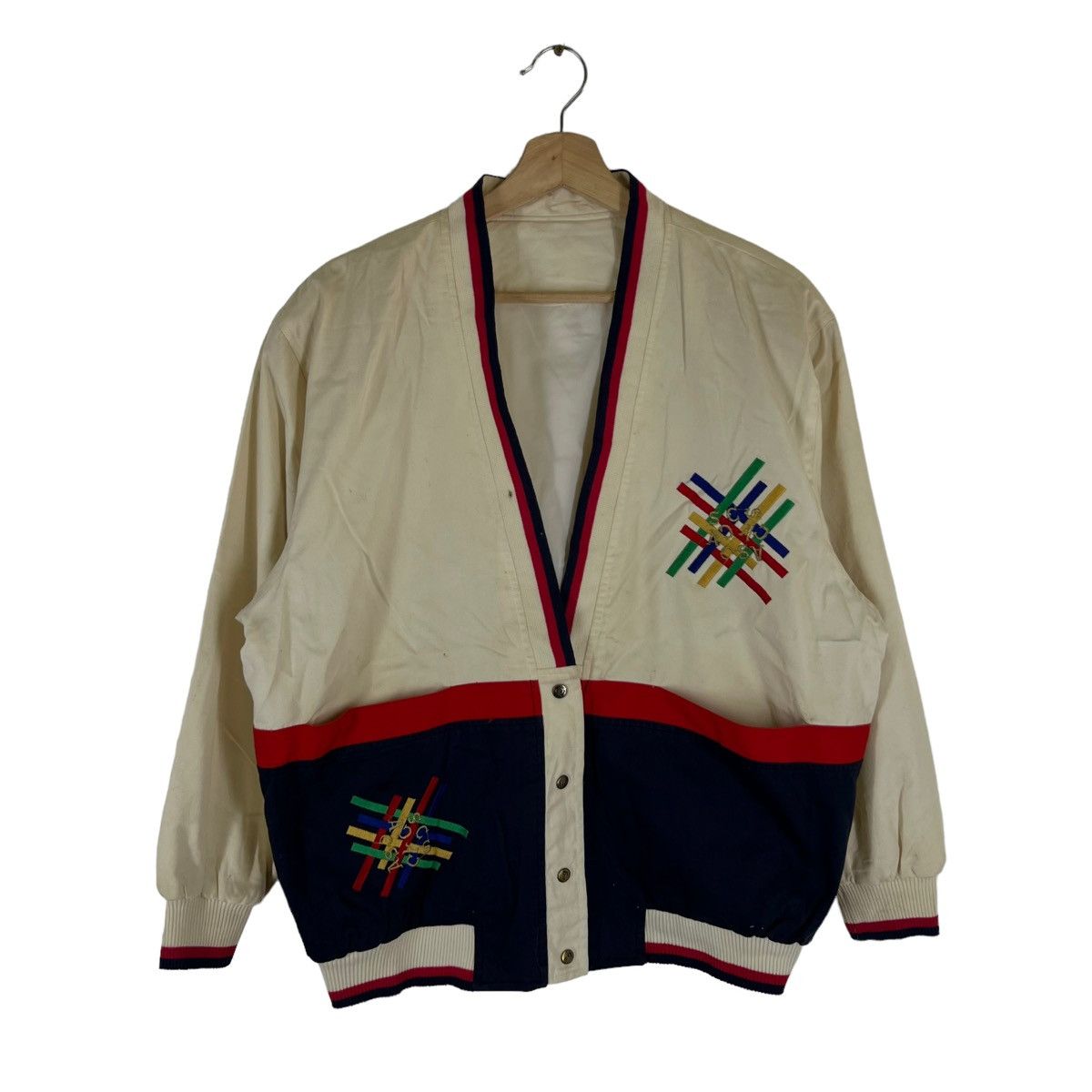 Japanese Brand VINTAGE LIGHT CARDIGAN MIX COLOUR JAPAN MADE RILEX WEAR Size US M / EU 48-50 / 2 - 1 Thumbnail