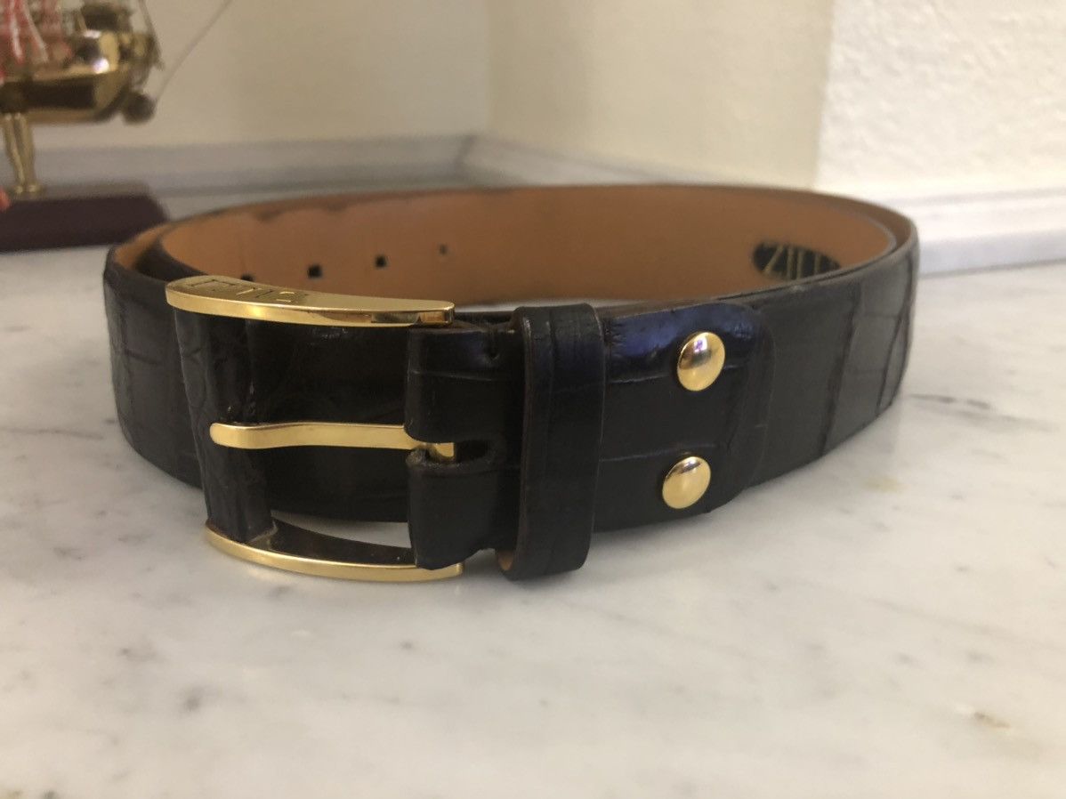 Zilli Zilli Aligator skin leather belt Size ONE SIZE - 2 Thumbnail