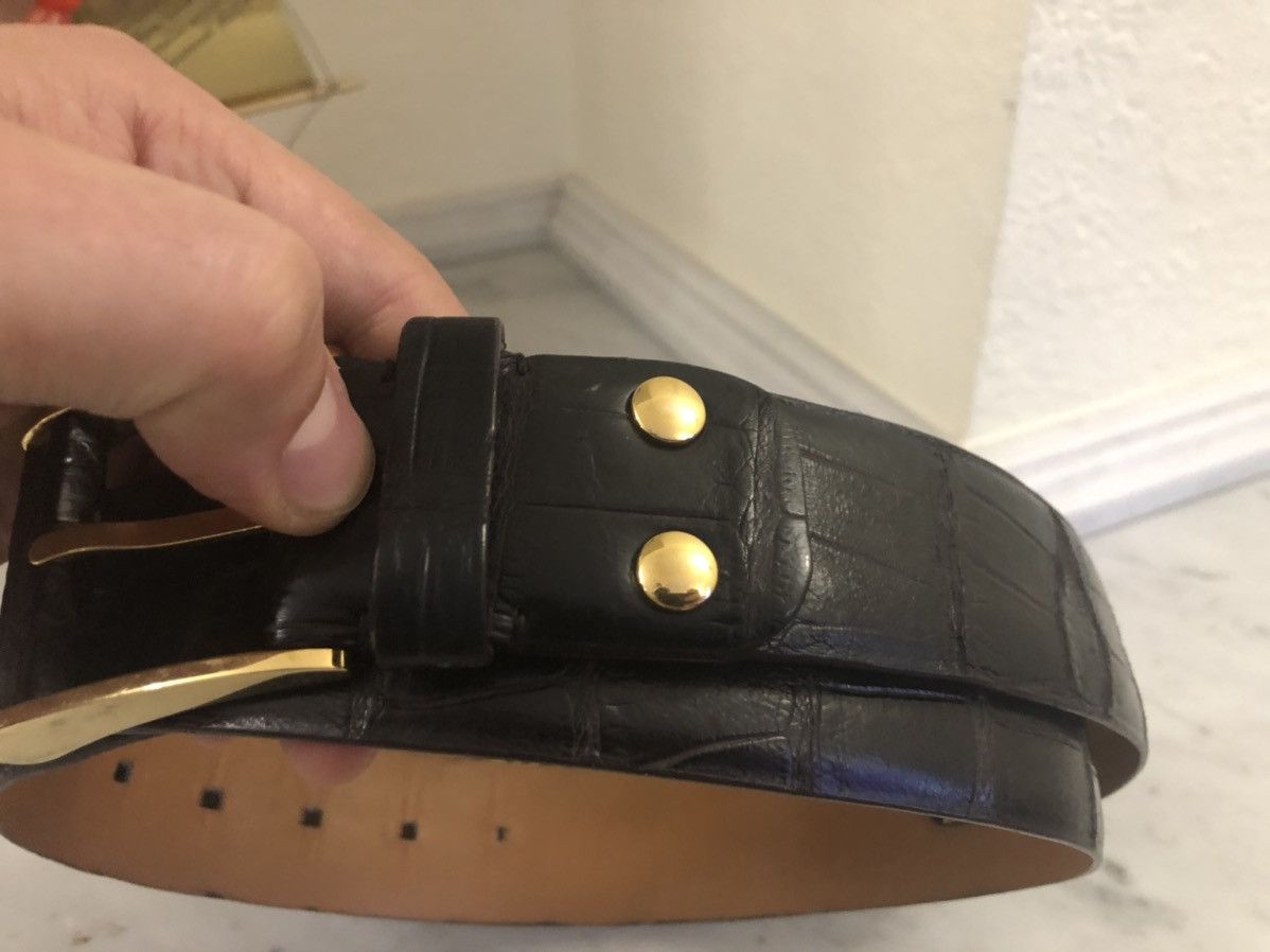 Zilli Zilli Aligator skin leather belt Size ONE SIZE - 3 Thumbnail