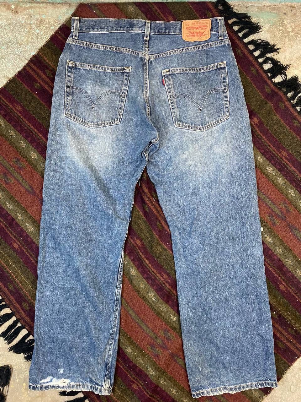 image of 569 Loose Straight Distressed Denim, Men's (Size 35)