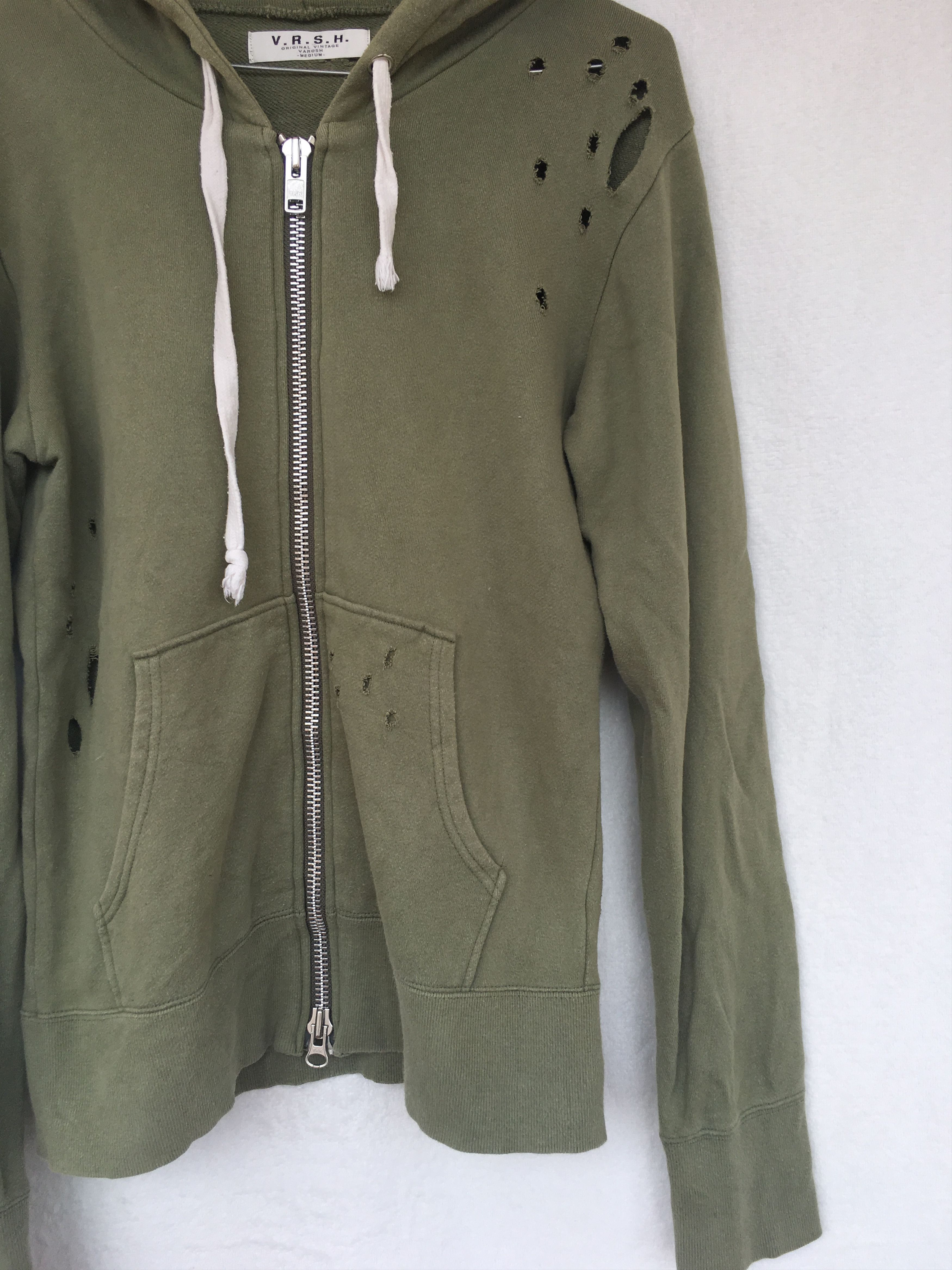 Japanese Brand Varosh Distress Hoodie Size US M / EU 48-50 / 2 - 6 Thumbnail