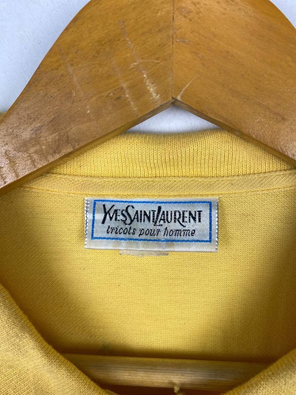 Vintage Vintage Rare Yves Saint Lauren Long Sleeves Polo Tshirt Size US XL / EU 56 / 4 - 4 Thumbnail