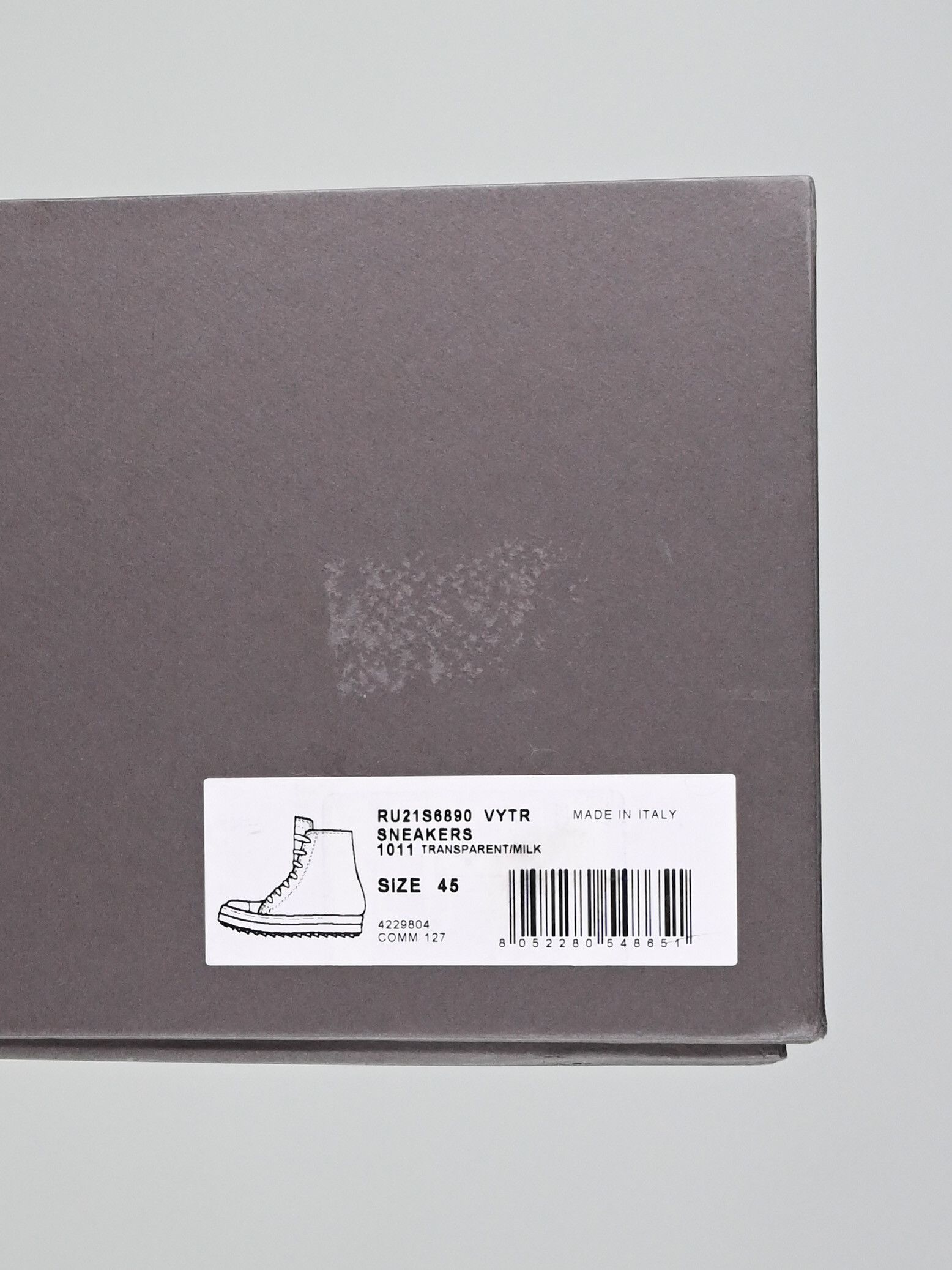 Rick Owens Rick Owens Recycled PVC Plastic Ramones - Size 45 Size US 11 / EU 44 - 13 Thumbnail