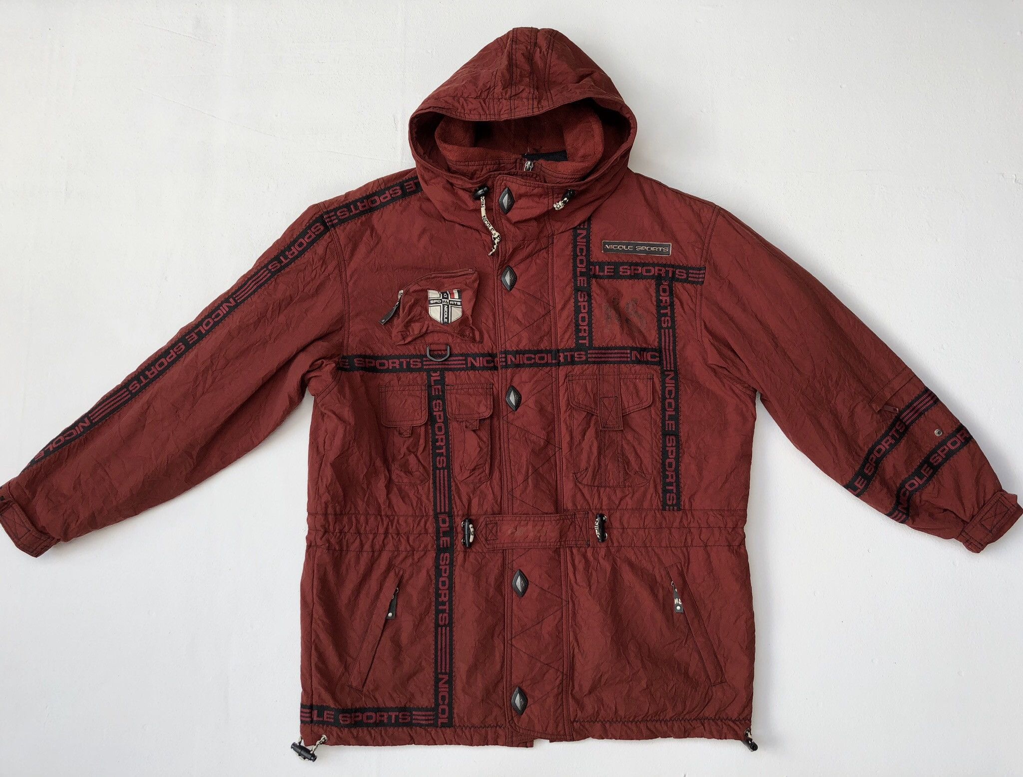 Japanese Brand Nicole Sports Multi/Tactical Hooded Winter Jacket Size US L / EU 52-54 / 3 - 2 Thumbnail