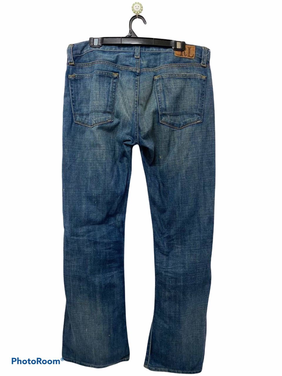 image of Vintage Ralph Laurent Bootcut Flare Distressed Denim, Men's (Size 37)