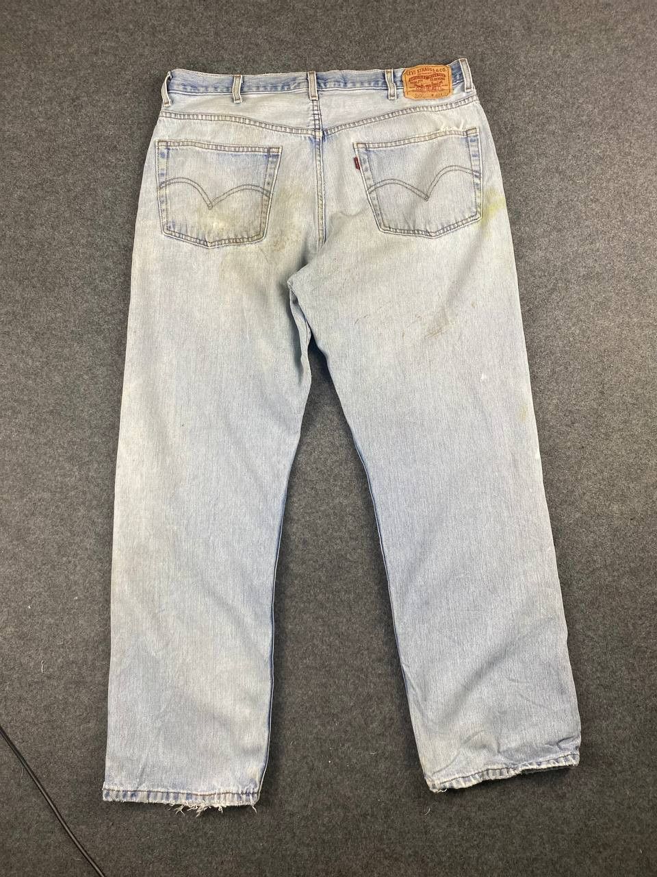 image of Vintage Levis 505 Regular Fit Distressed Denim in Light Blue, Men's (Size 42)