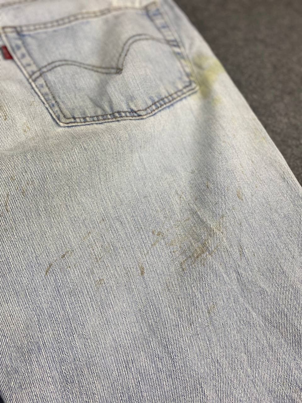 vintage levis 505 regular fit distressed denim