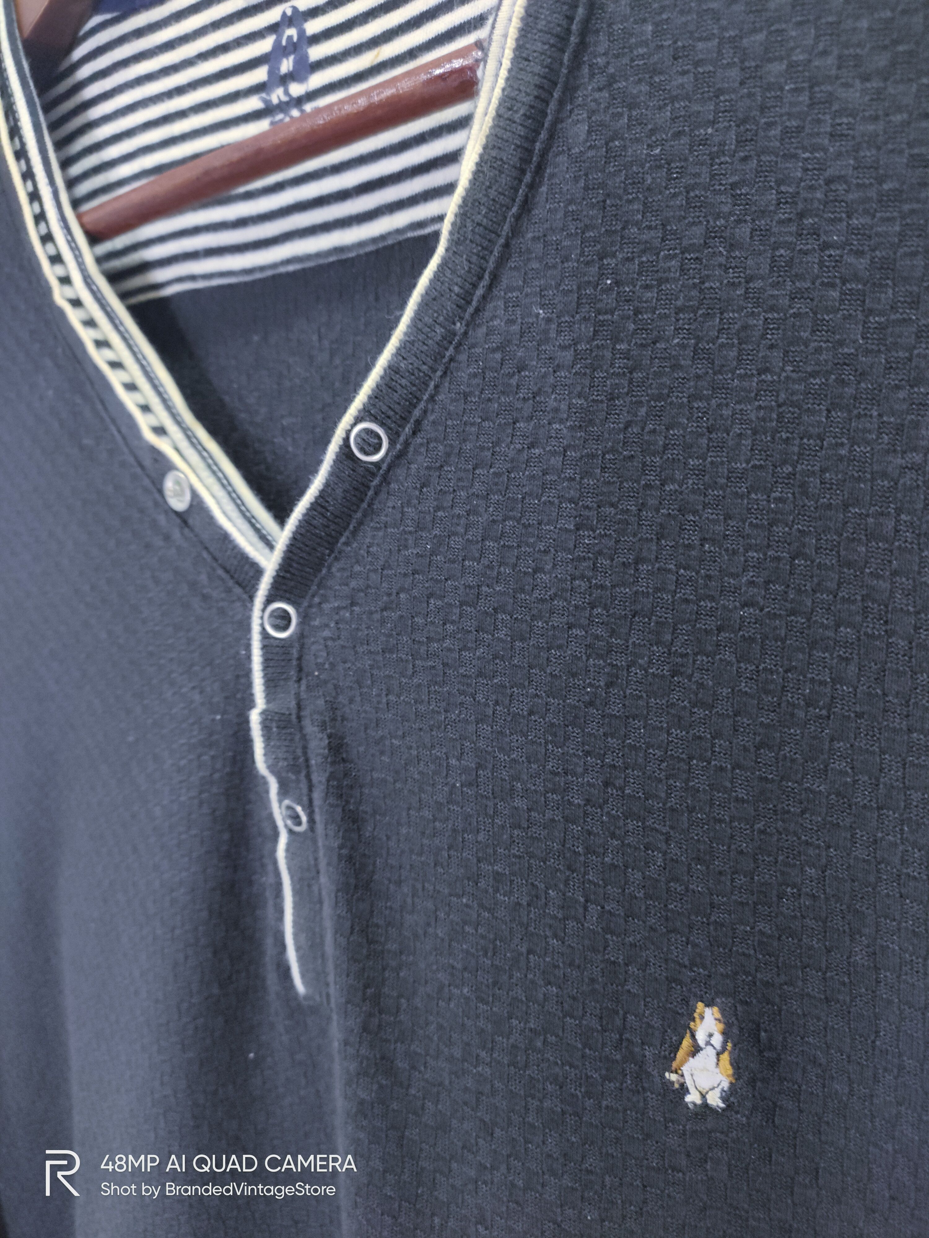 Hush Puppies × Other HUSH PUPPIES Black Carbon Fiber Style HalfButton Sweatshirt Size XL / US 12-14 / IT 48-50 - 3 Thumbnail
