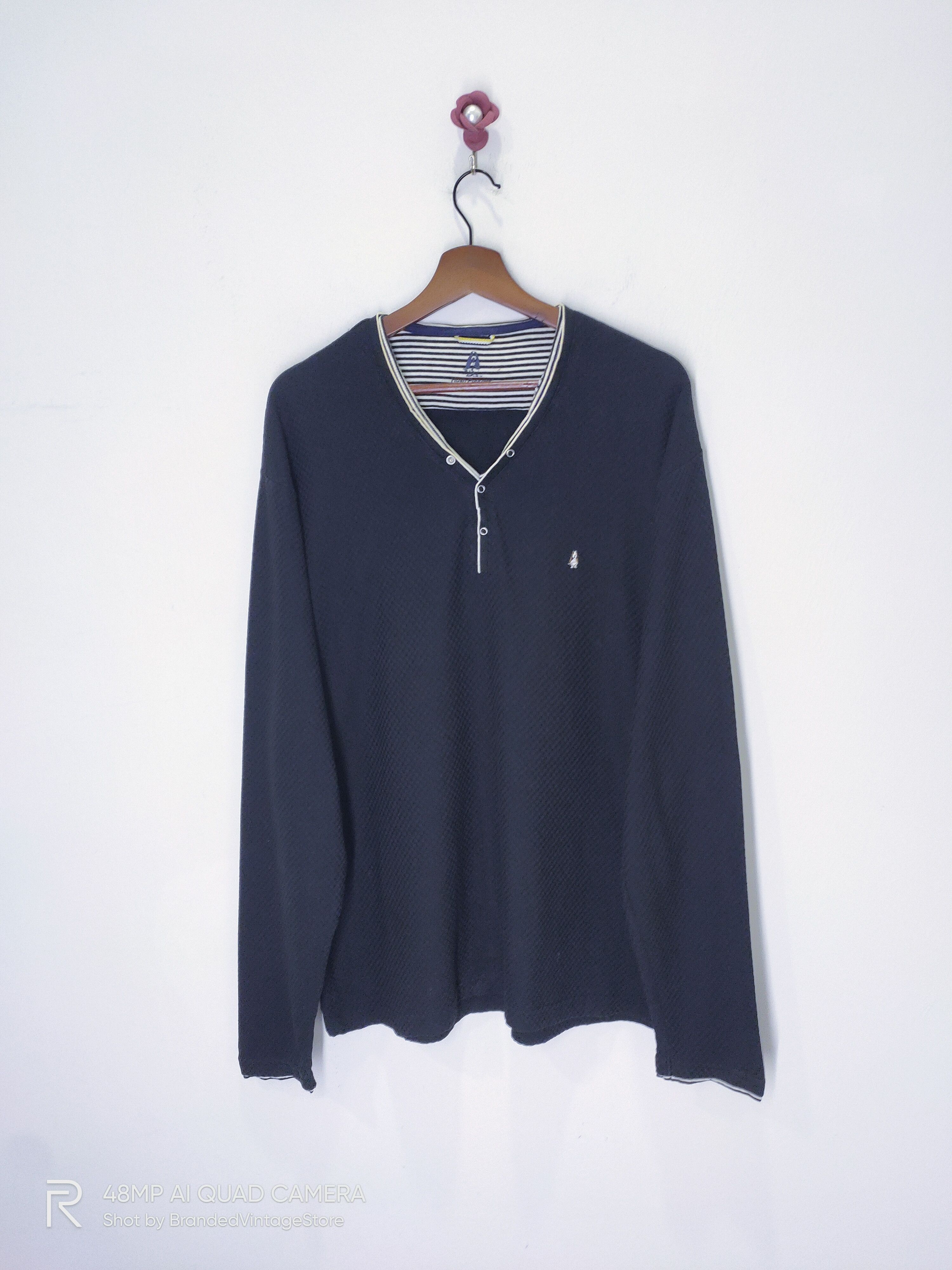 Hush Puppies × Other HUSH PUPPIES Black Carbon Fiber Style HalfButton Sweatshirt Size XL / US 12-14 / IT 48-50 - 1 Thumbnail