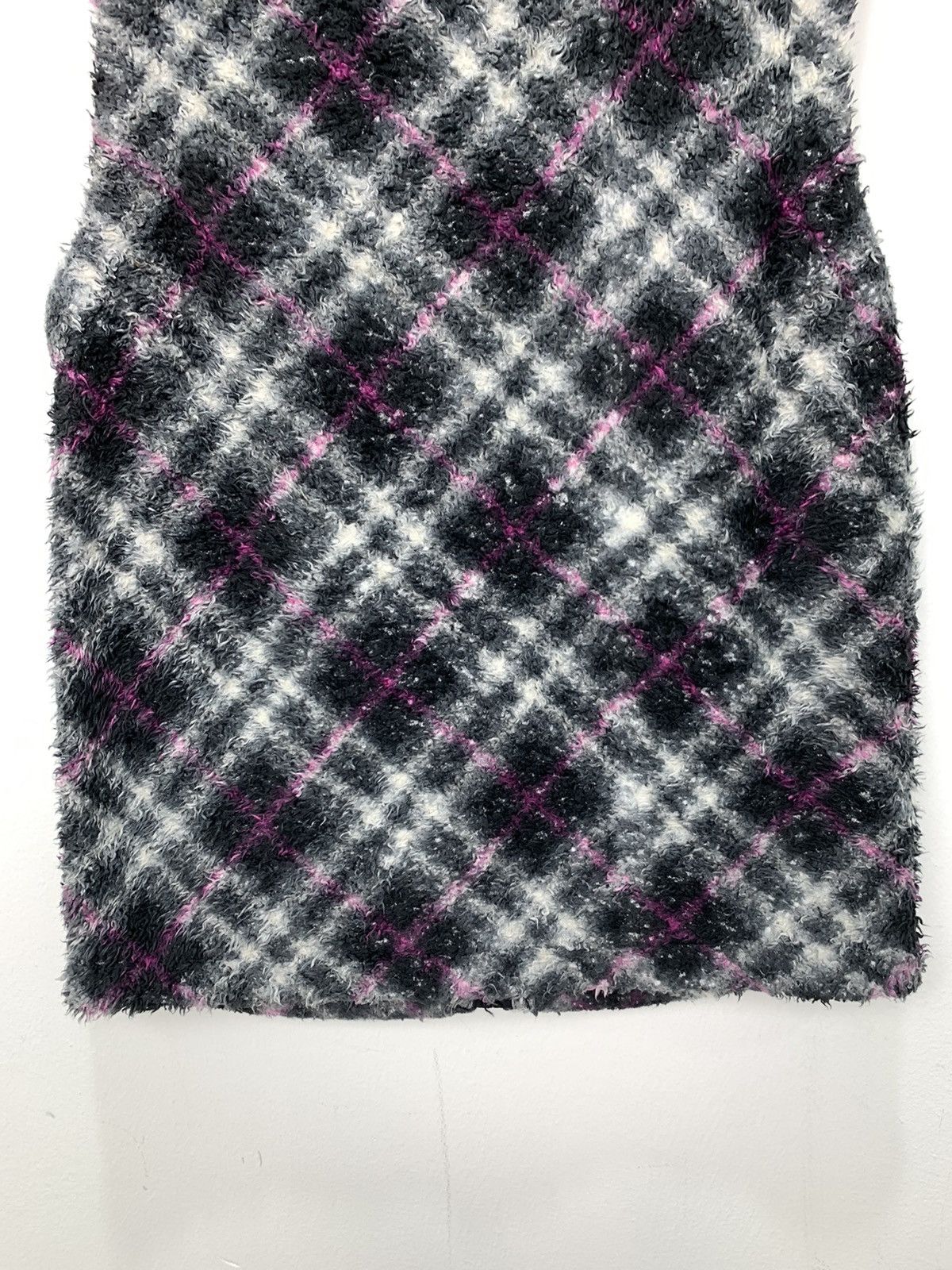 Japanese Brand Plaid Checkered Allover Fullprinted Fur Sherpa Vest Jacket Size S / US 4 / IT 40 - 15 Thumbnail
