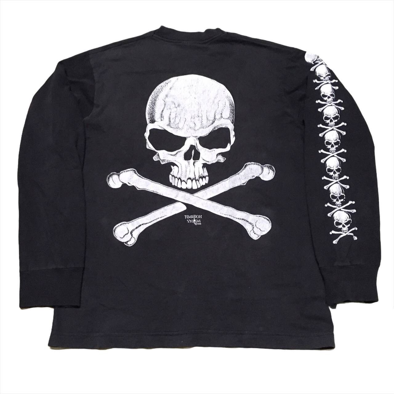 Vintage Fashion Victim 1991 Skull Big Logo Distressed