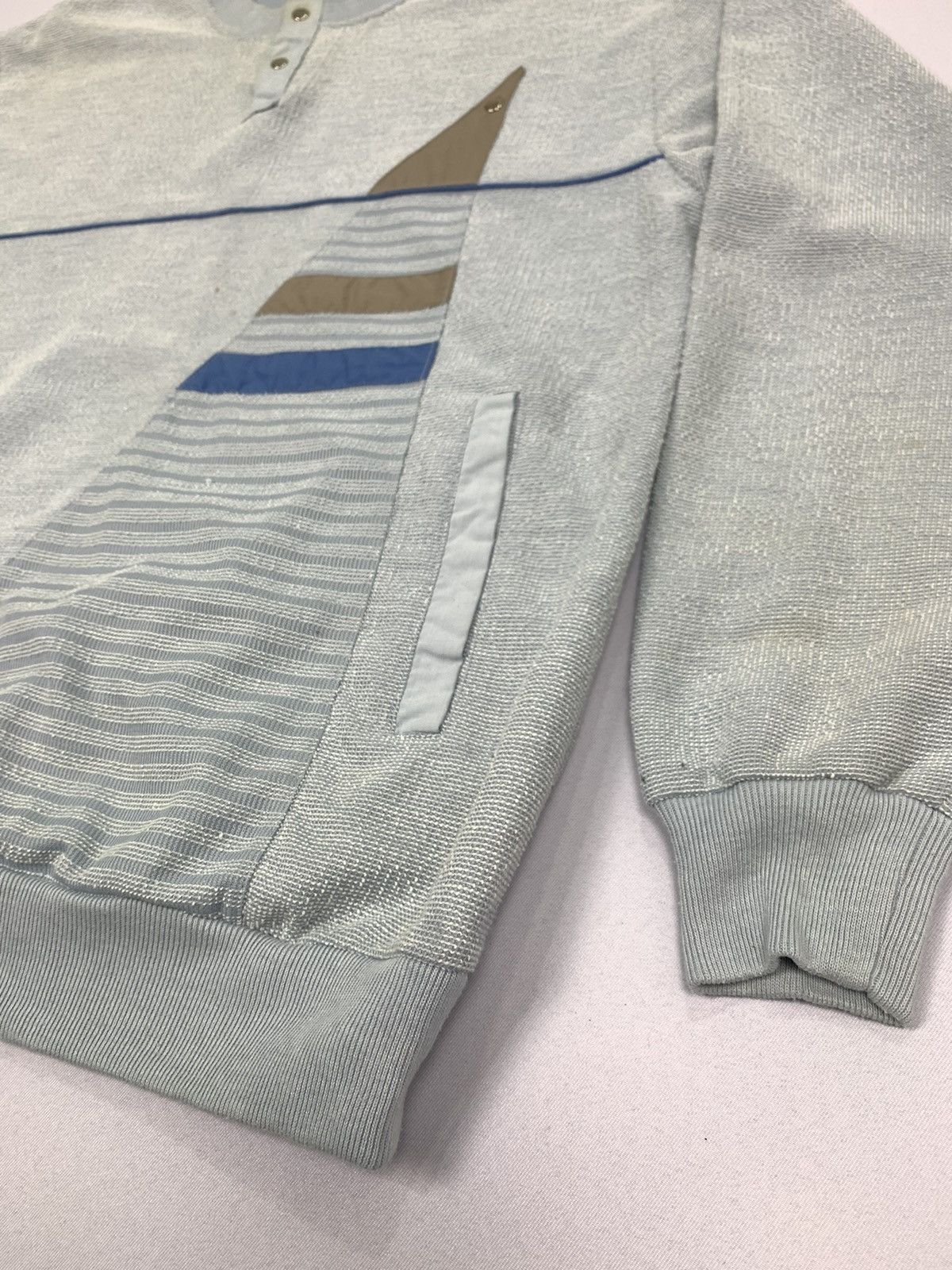 Dunderdon × Japanese Brand DUNDAS Vintag Urban Acrylic SinglePocket Varsity Swearshirt Size US M / EU 48-50 / 2 - 7 Thumbnail