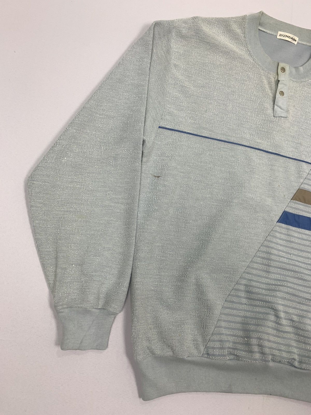Dunderdon × Japanese Brand DUNDAS Vintag Urban Acrylic SinglePocket Varsity Swearshirt Size US M / EU 48-50 / 2 - 5 Thumbnail