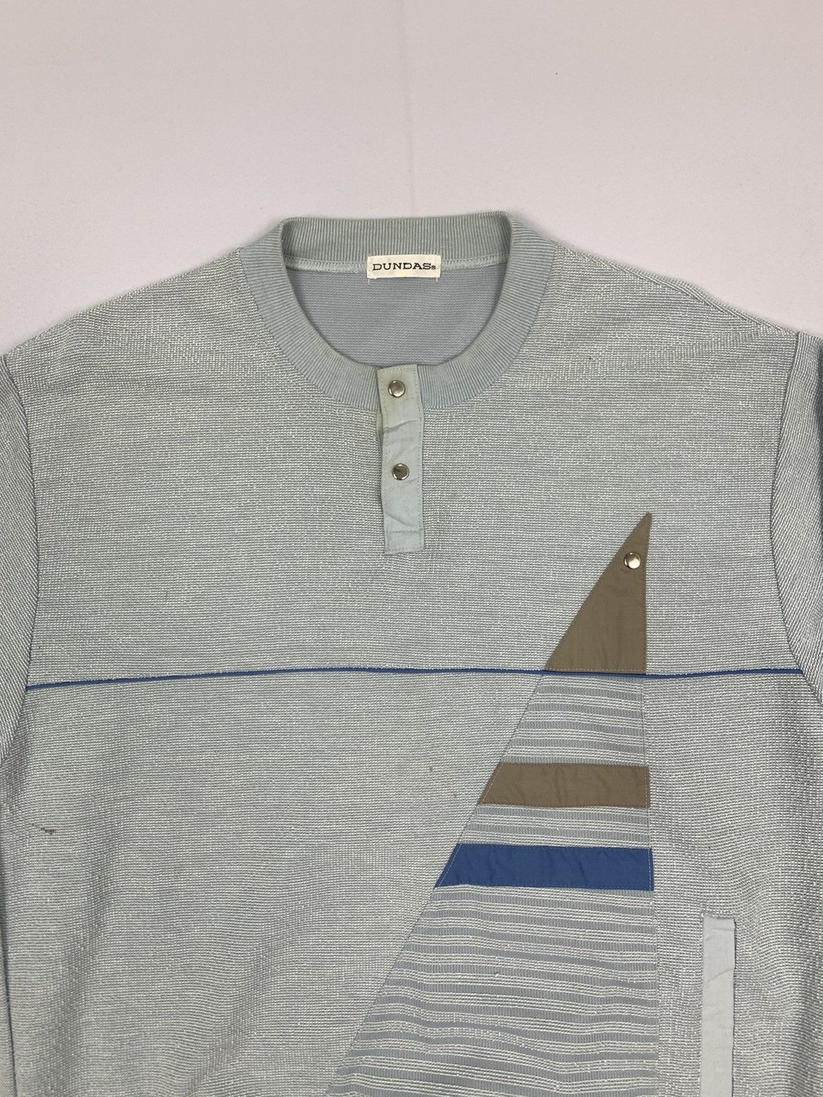 Dunderdon × Japanese Brand DUNDAS Vintag Urban Acrylic SinglePocket Varsity Swearshirt Size US M / EU 48-50 / 2 - 3 Thumbnail