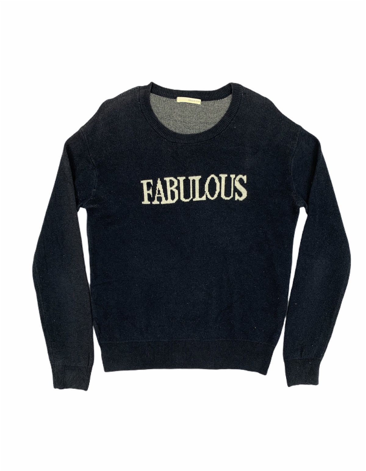 Aran Isles Knitwear × Designer OPAQUECLIP Vintage Fabulous Big Box Logo Graphic Sweatshirt Size S / US 4 / IT 40 - 1 Thumbnail