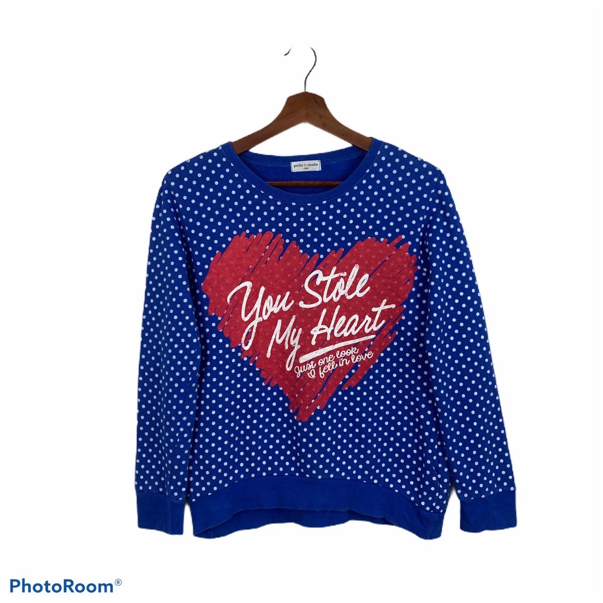 Japanese Brand Allover Monogram Polkadot Big Logo Fleece Sweatshirt Size S / US 4 / IT 40 - 1 Thumbnail