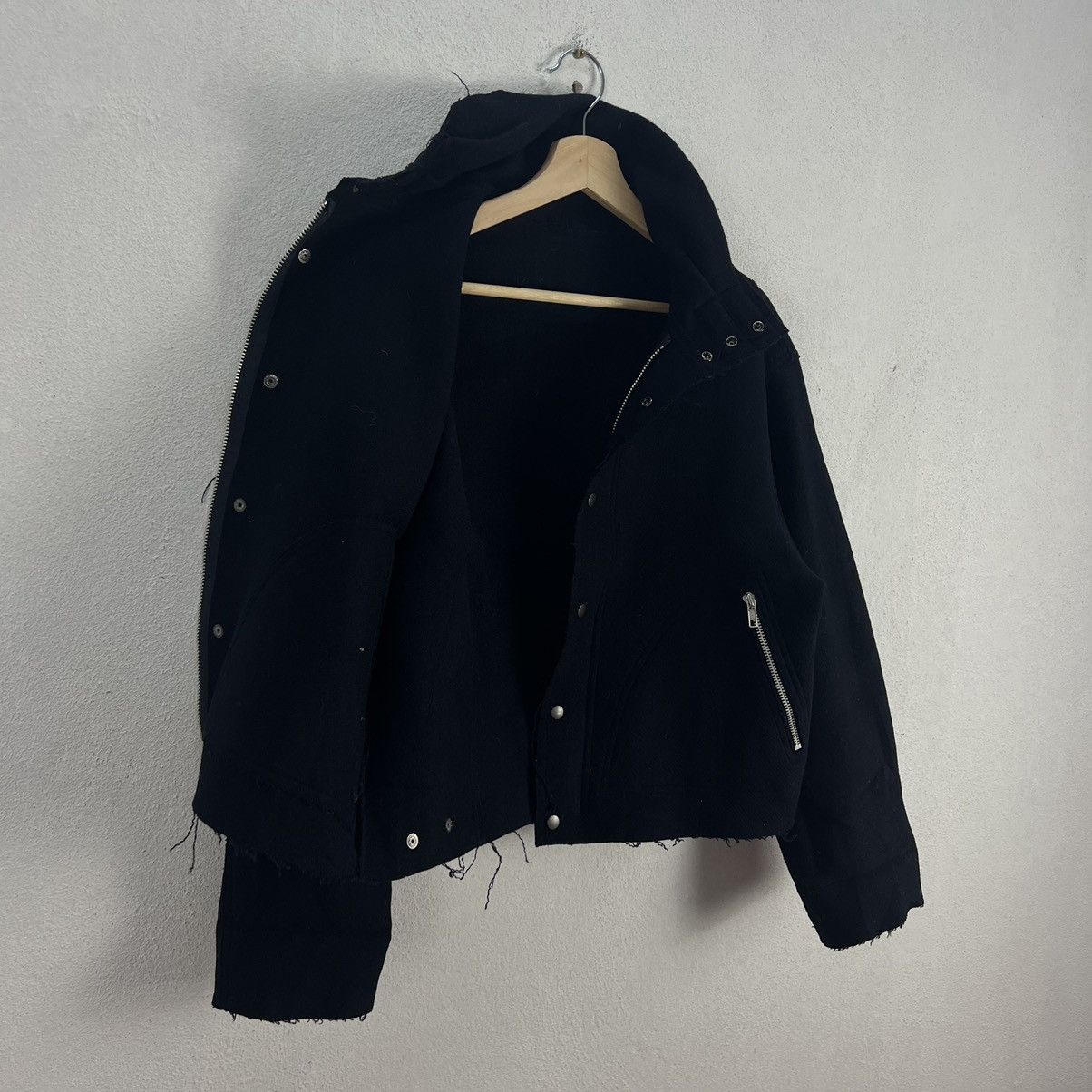 Japanese Brand YOHJI YAMAMOTO INSPIRED WOOL JACKET DOUBLE COLLAR GUKI JAPAN Size US M / EU 48-50 / 2 - 12 Thumbnail